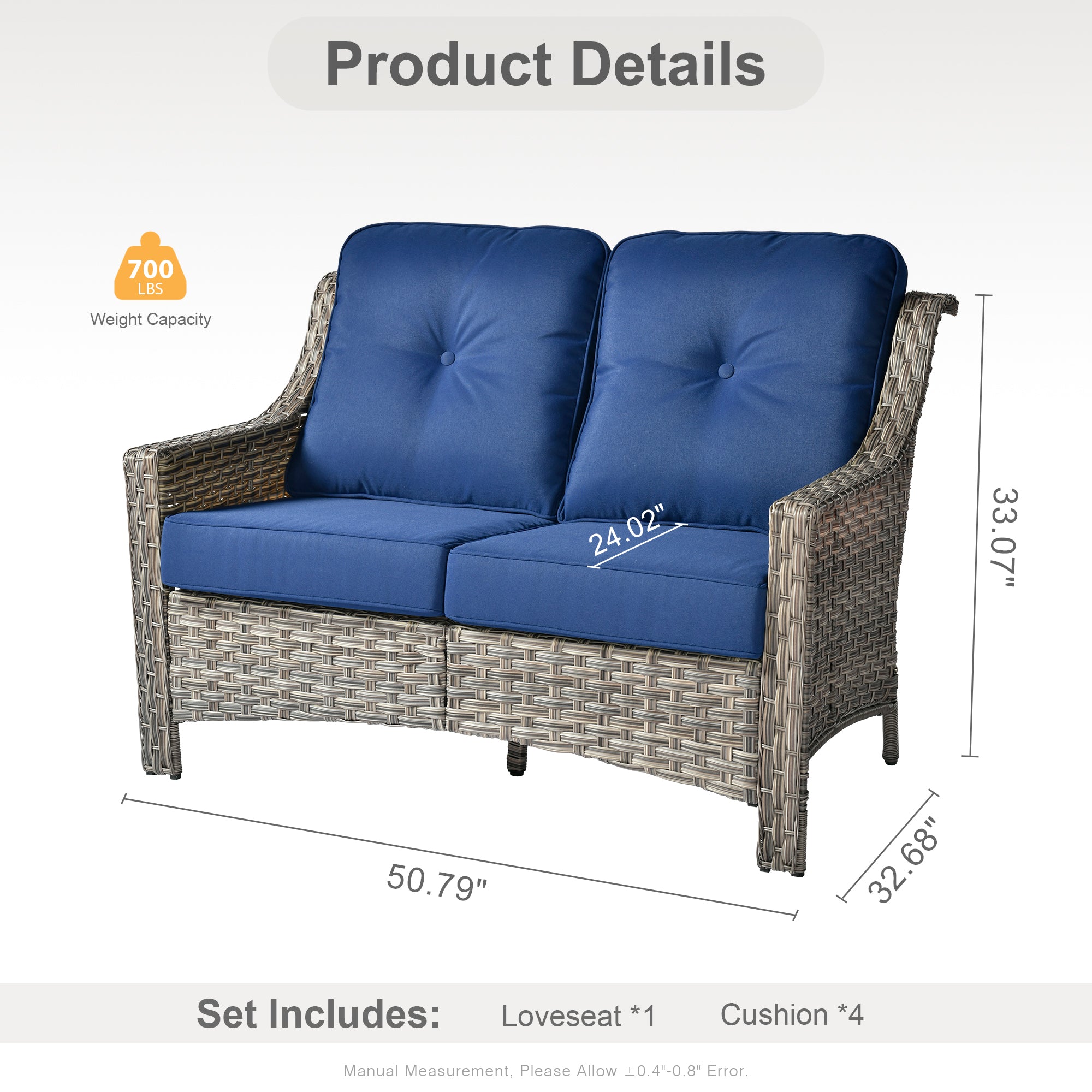 Ovios Outdoor Loveseat PAD Series