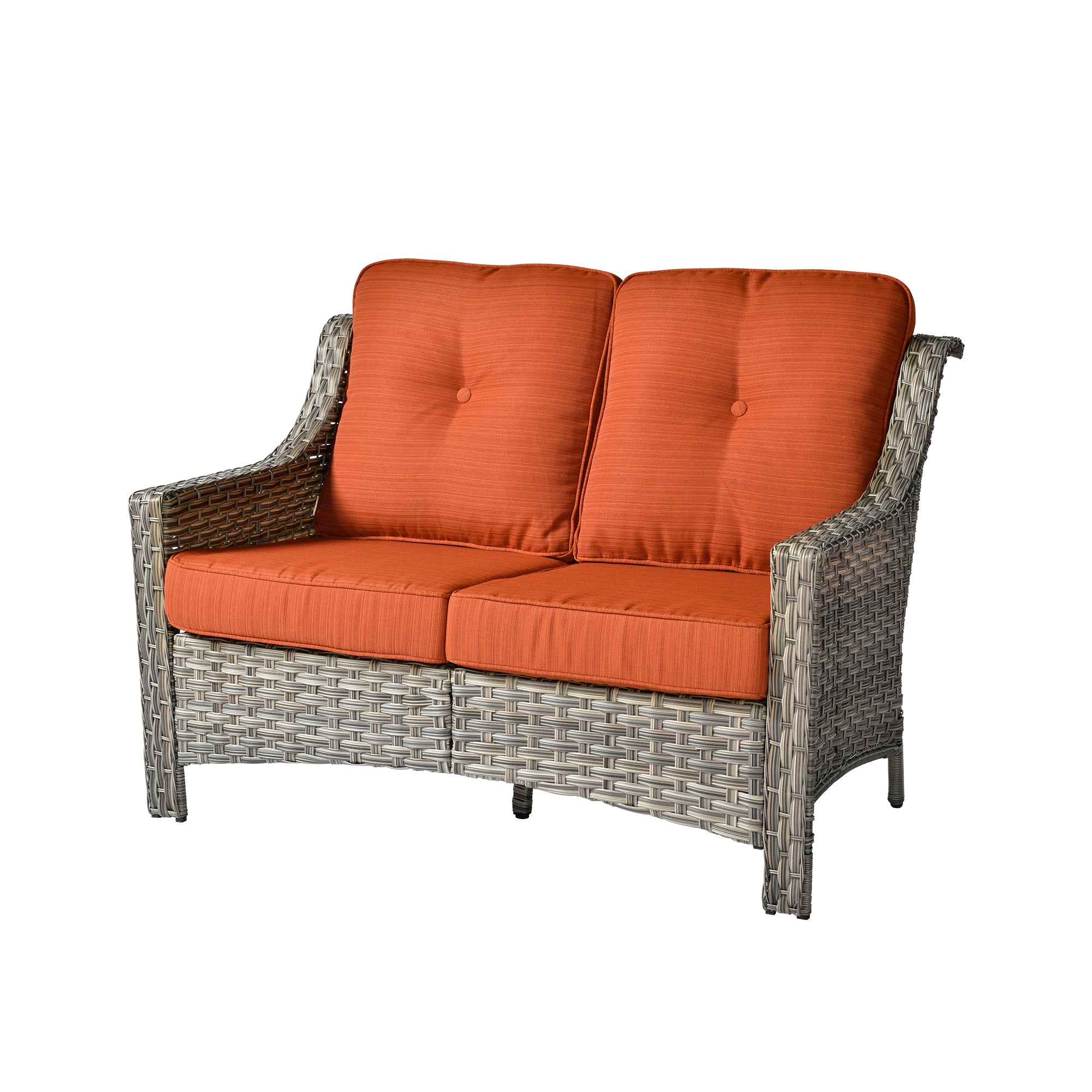 #color_Coffee Wicker Orange Red Cushion