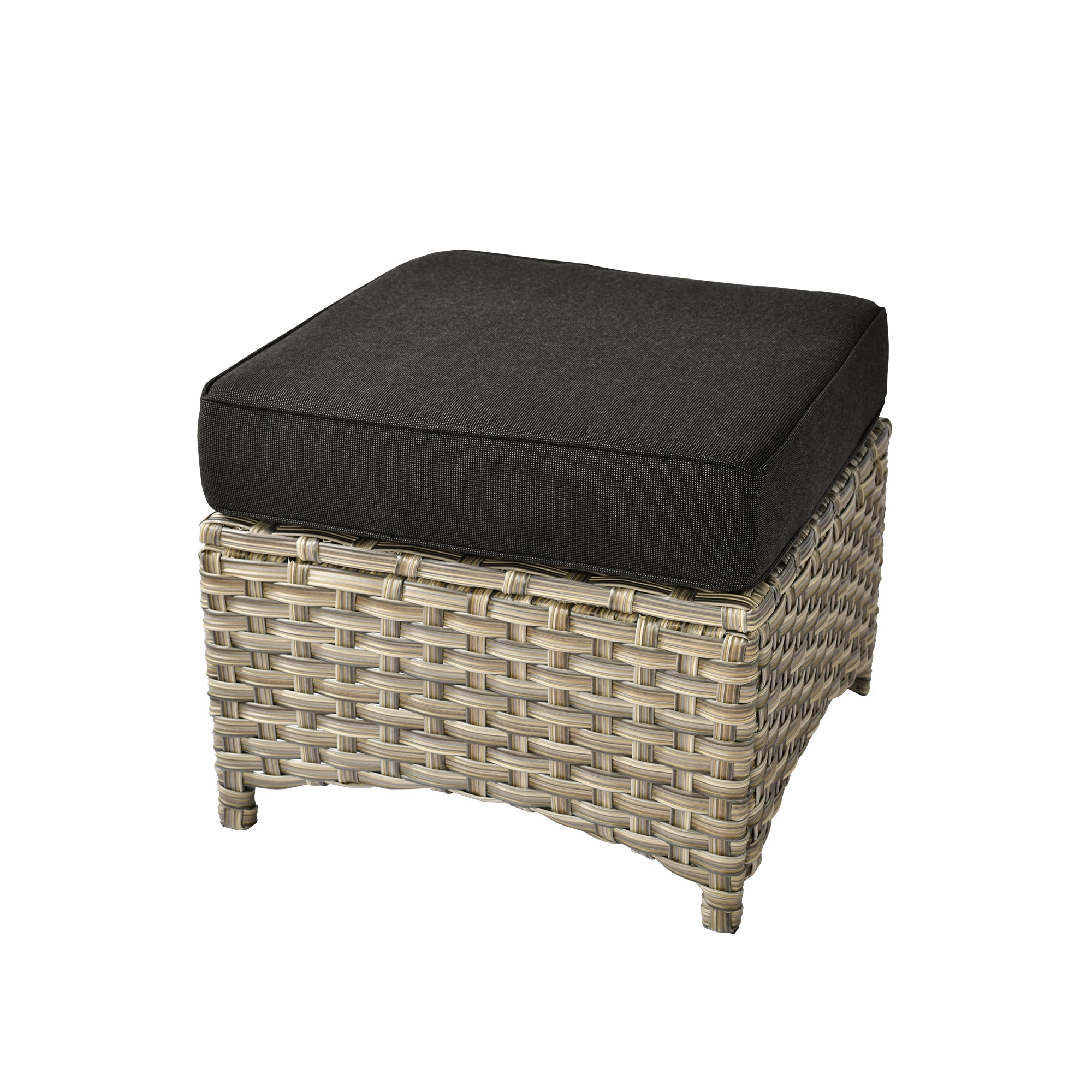 #color_Coffee Wicker Black Cushion