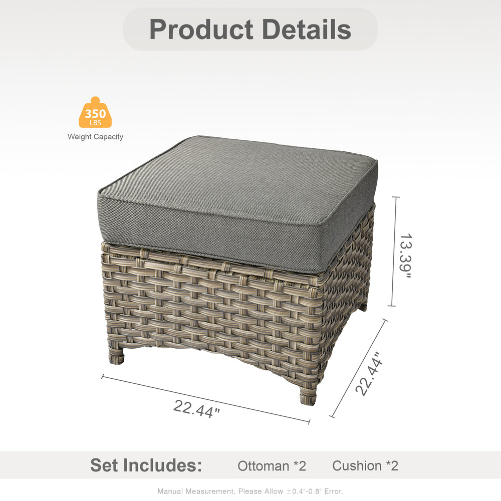 Outdoor Ottoman Set of 2