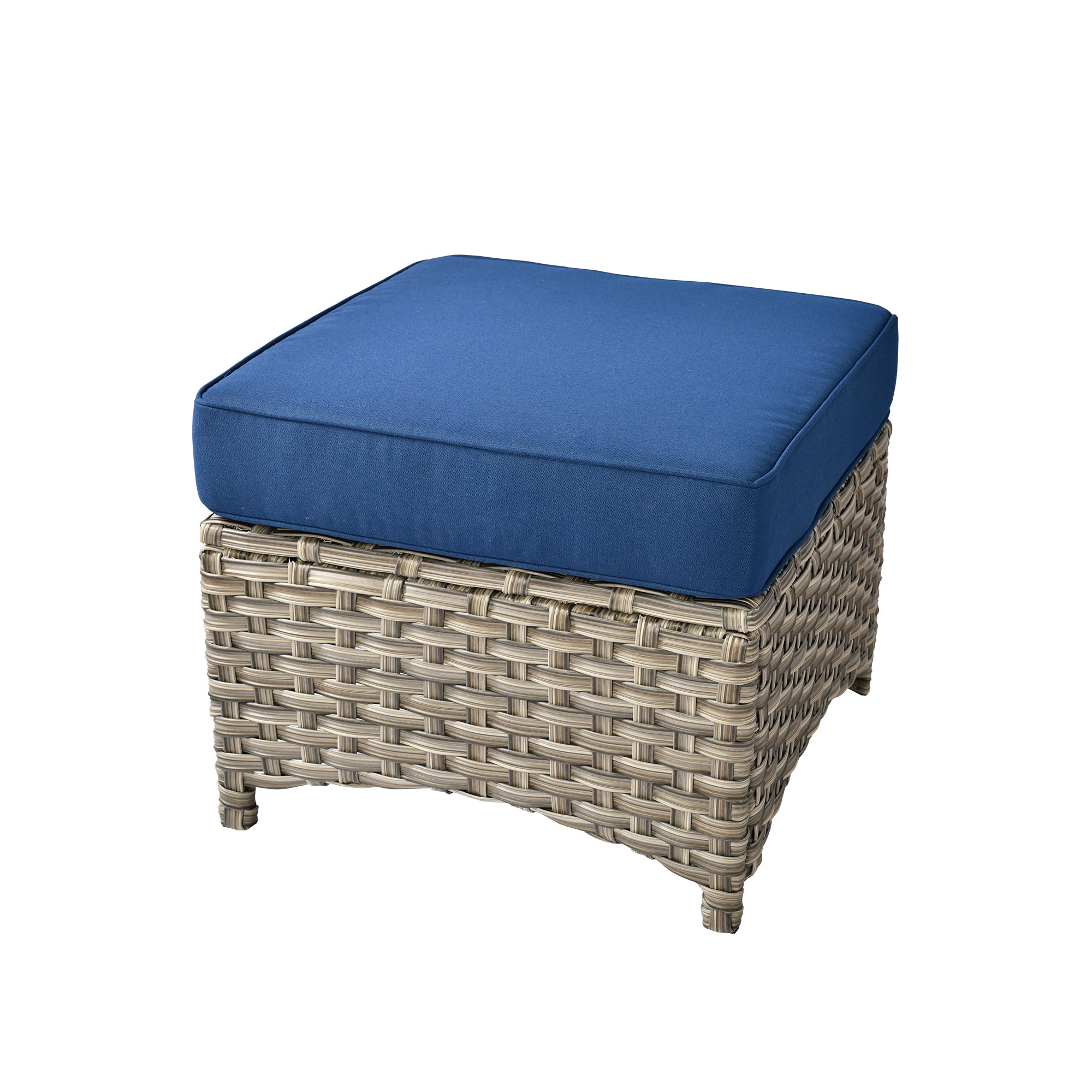 #color_Coffee Wicker Navy Blue Cushion