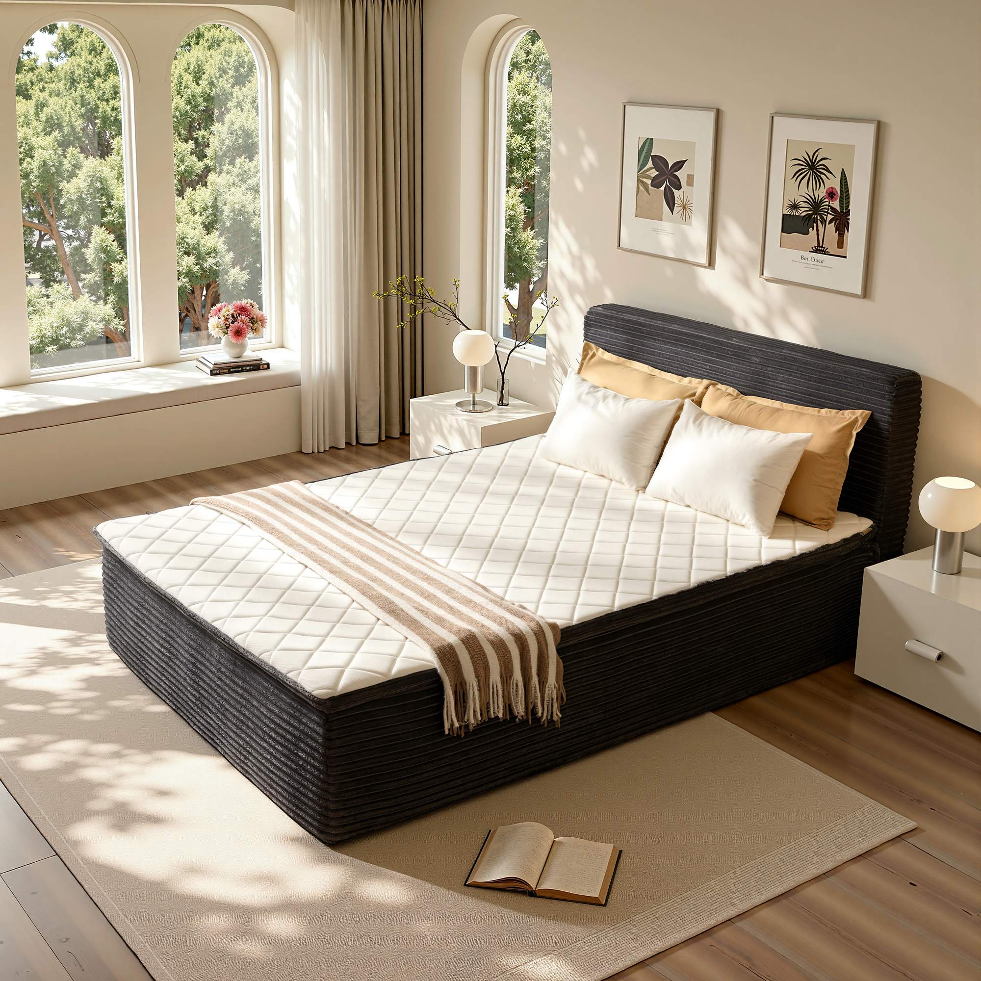 OVIOS Compressed Bed – No Assembly, Space-Saving Solution for Home & Guest Rooms