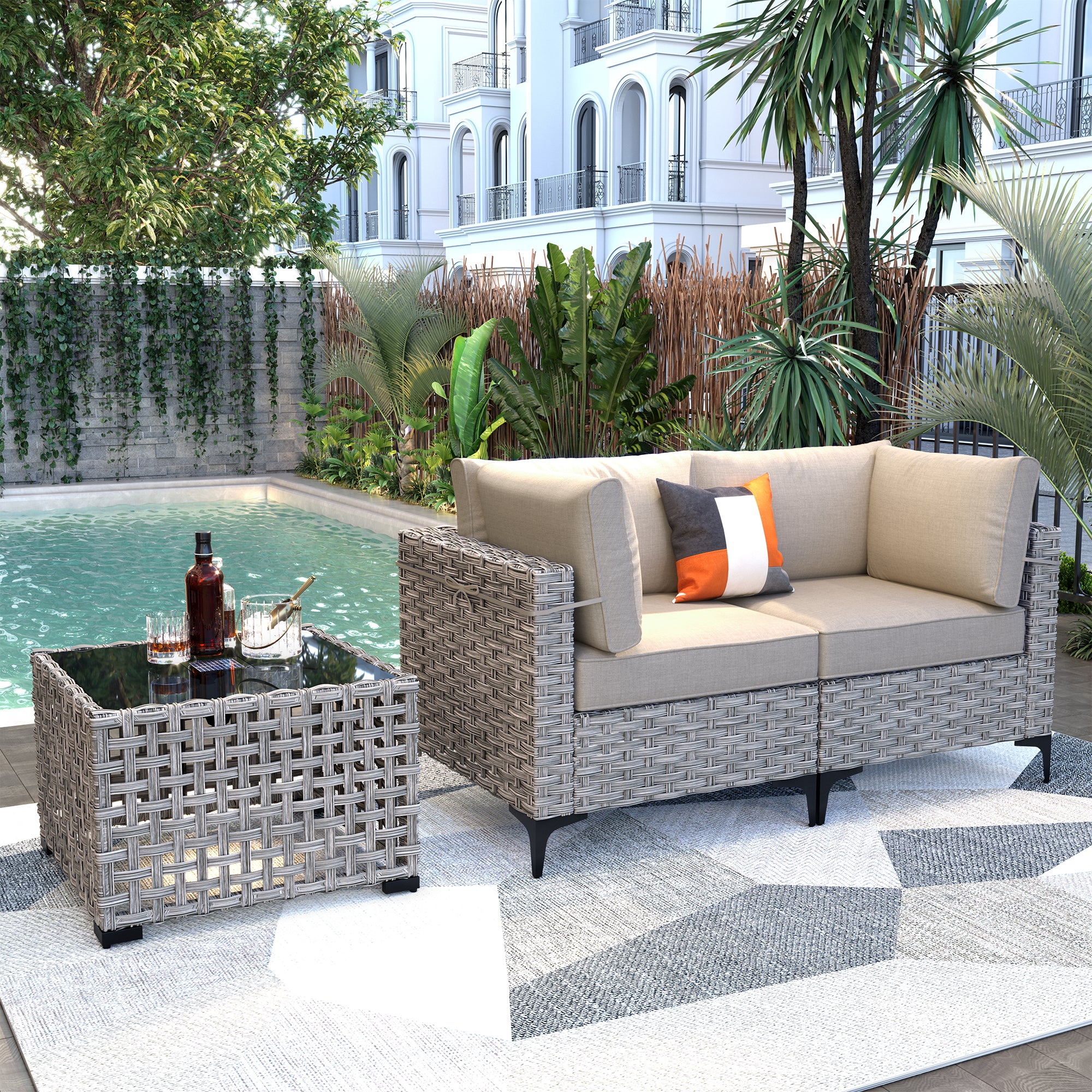 SKT Serie - Sectional Outdoor Furniture Set 3-Piece