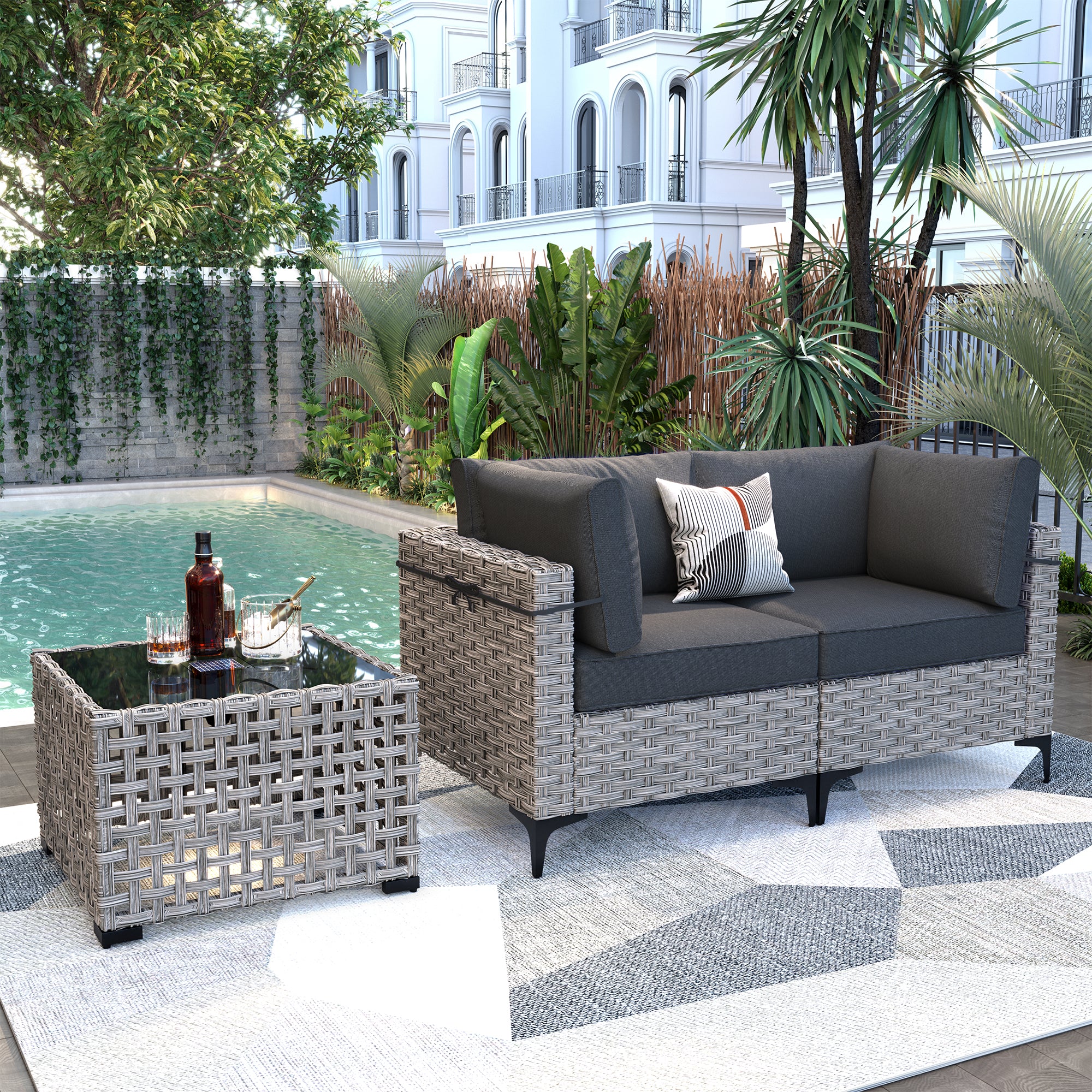 SKT Serie - Sectional Outdoor Furniture Set 3-Piece