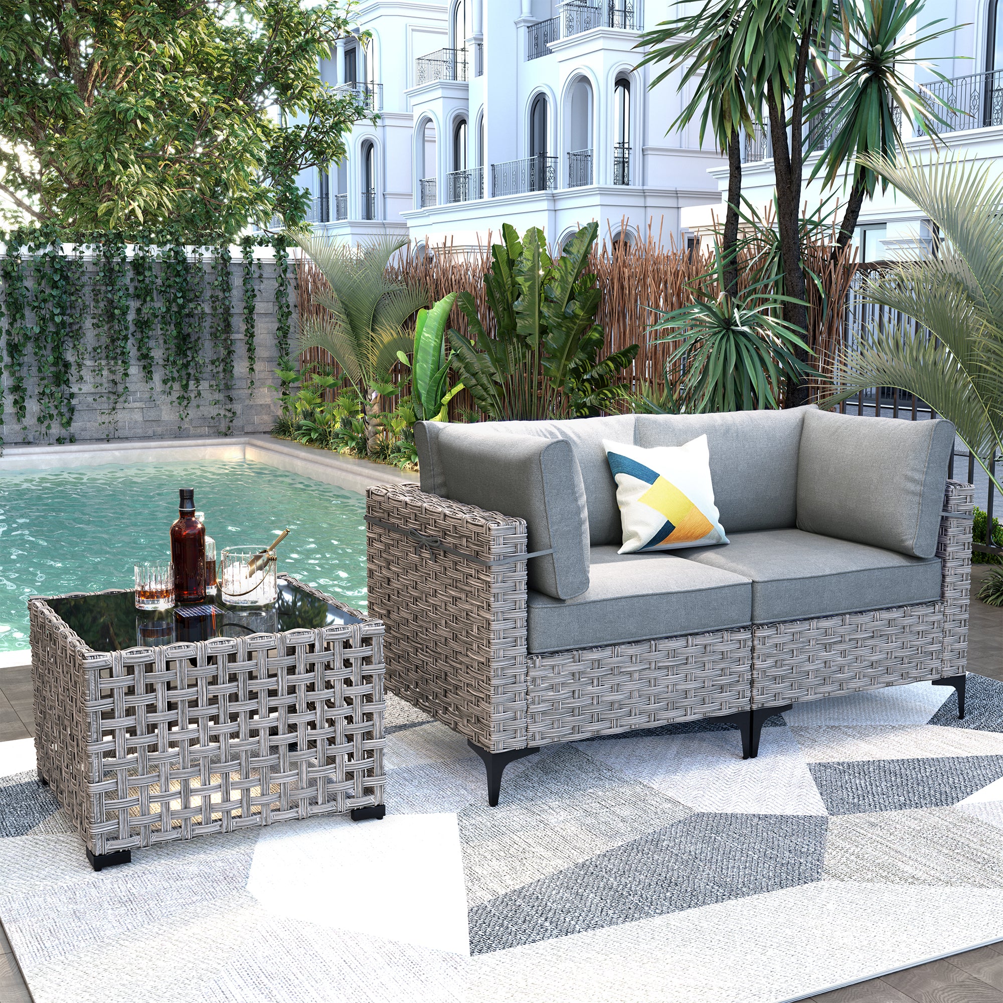 SKT Serie - Sectional Outdoor Furniture Set 3-Piece