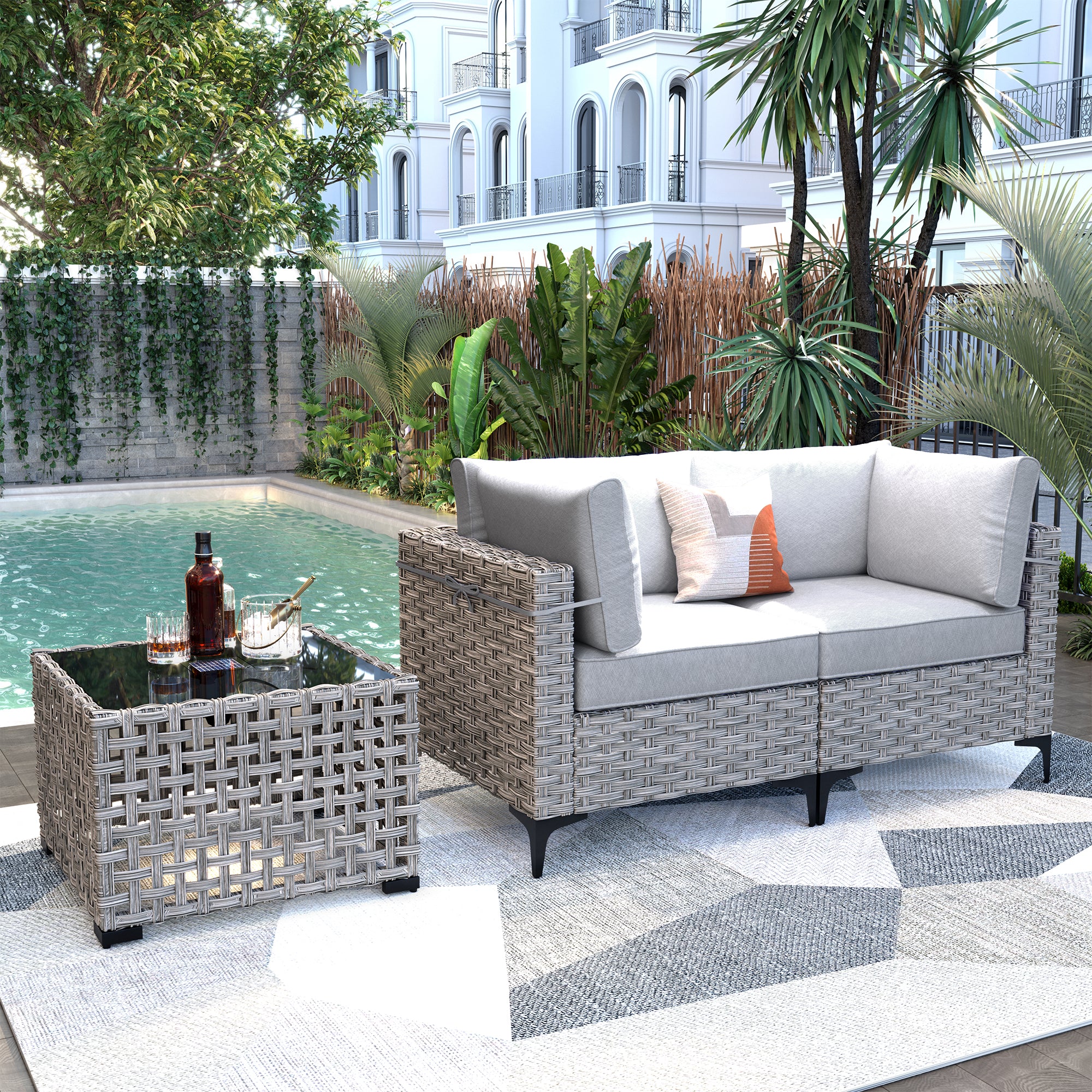 SKT Serie - Sectional Outdoor Furniture Set 3-Piece