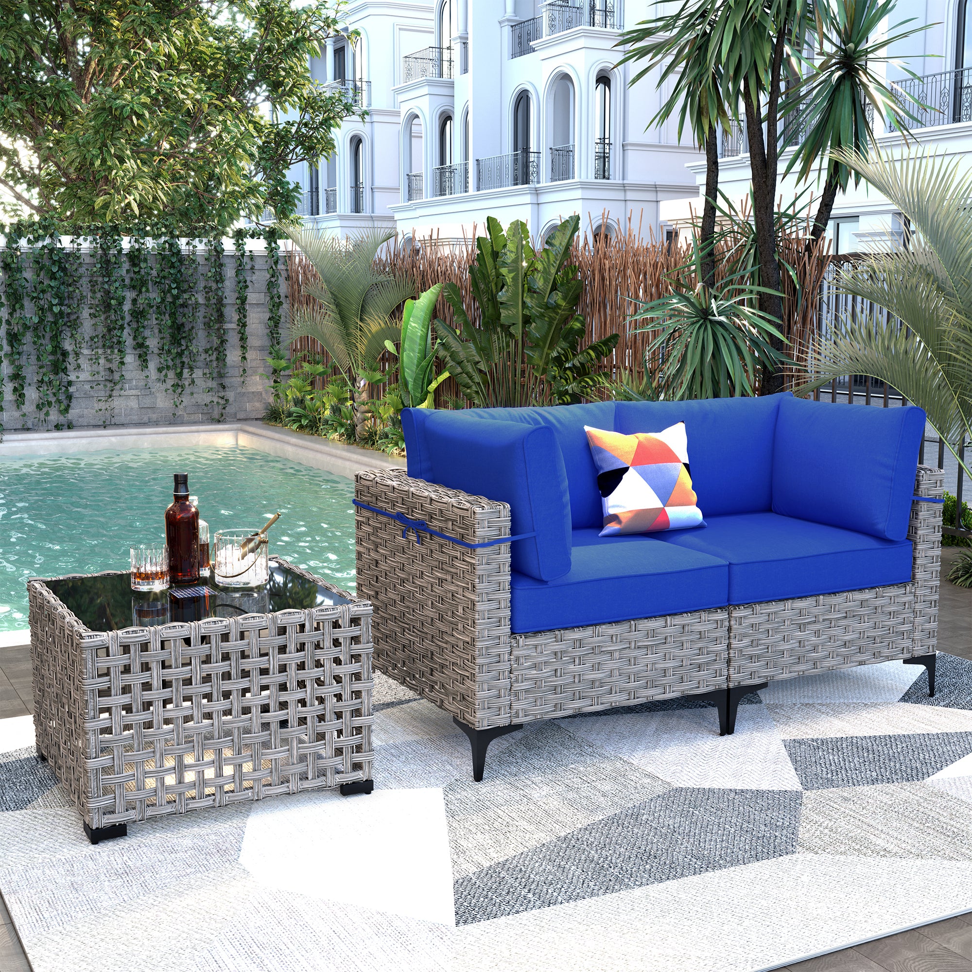 SKT Serie - Sectional Outdoor Furniture Set 3-Piece