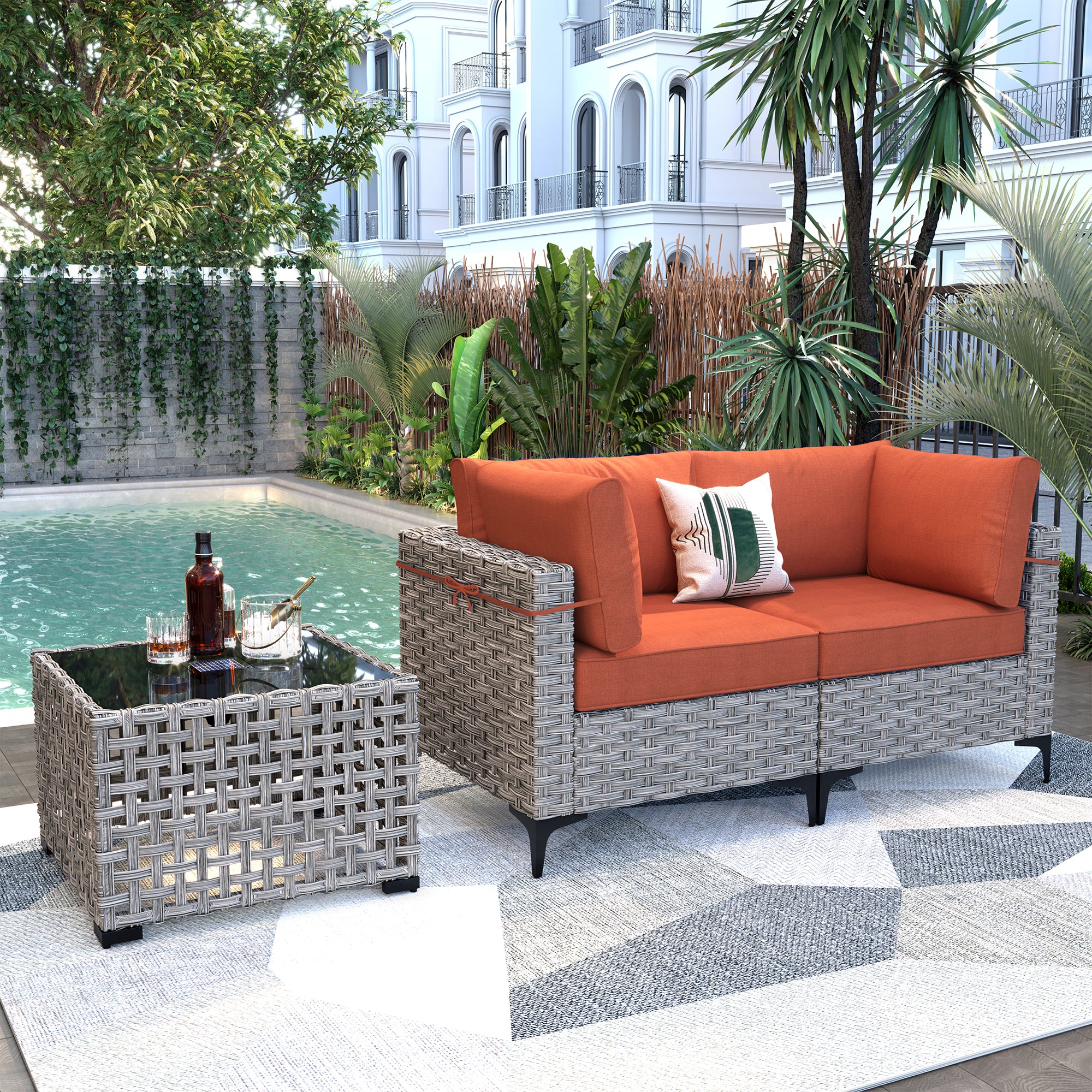 SKT Serie - Sectional Outdoor Furniture Set 3-Piece