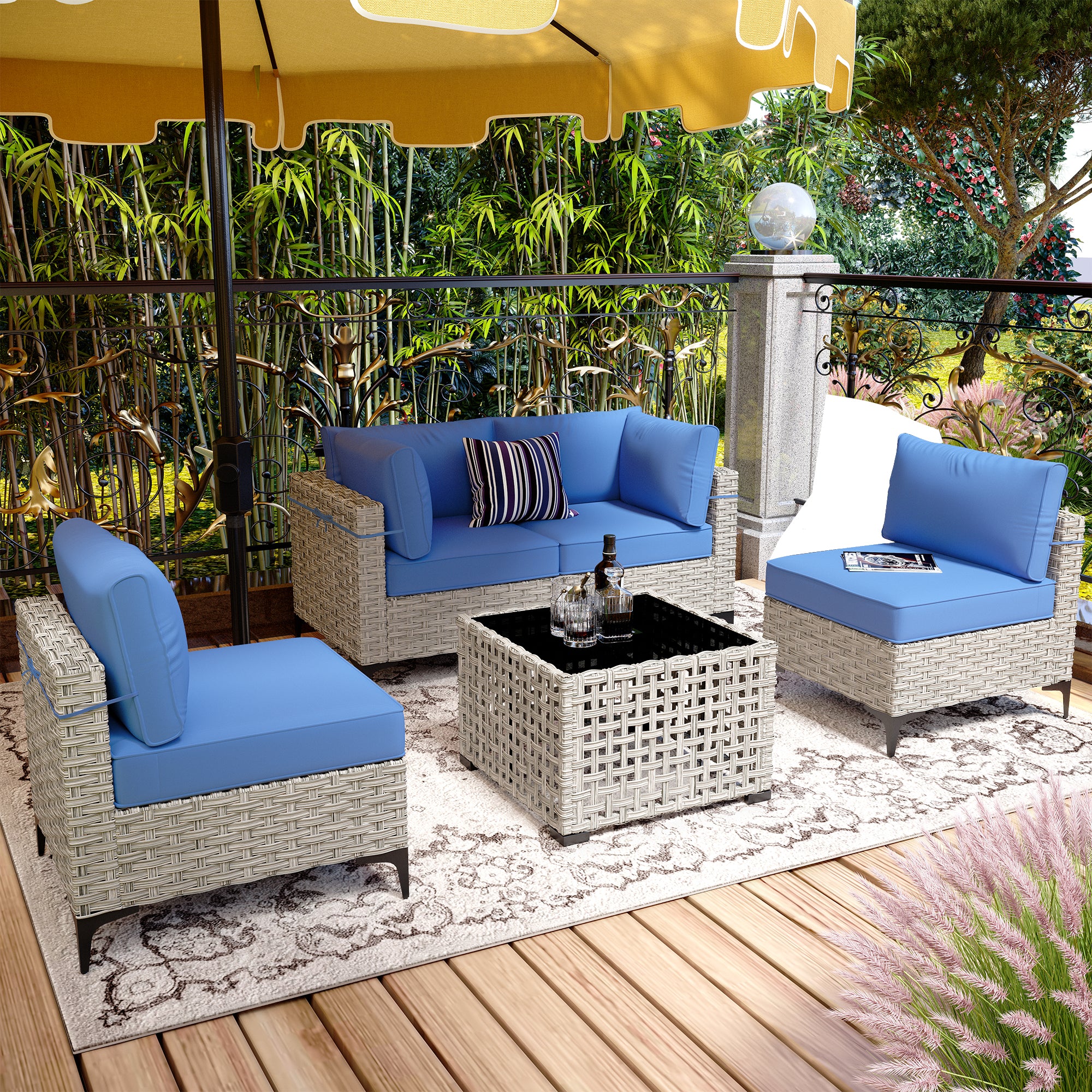 5-Piece Sectional Outdoor Furniture Set