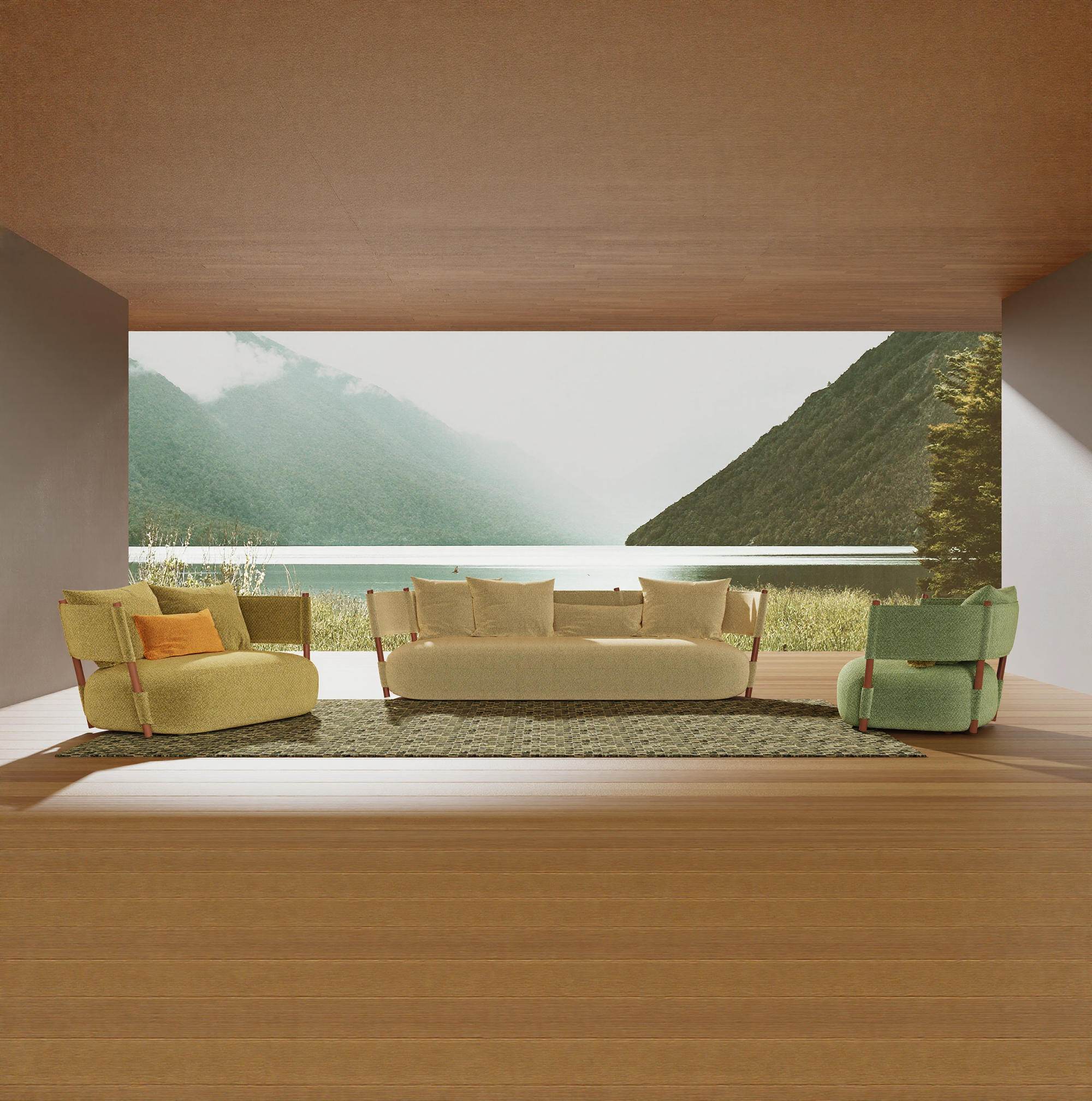 OVIOS Sail Sofa – Modern Minimalist Fabric Couch for Cozy Living Spaces