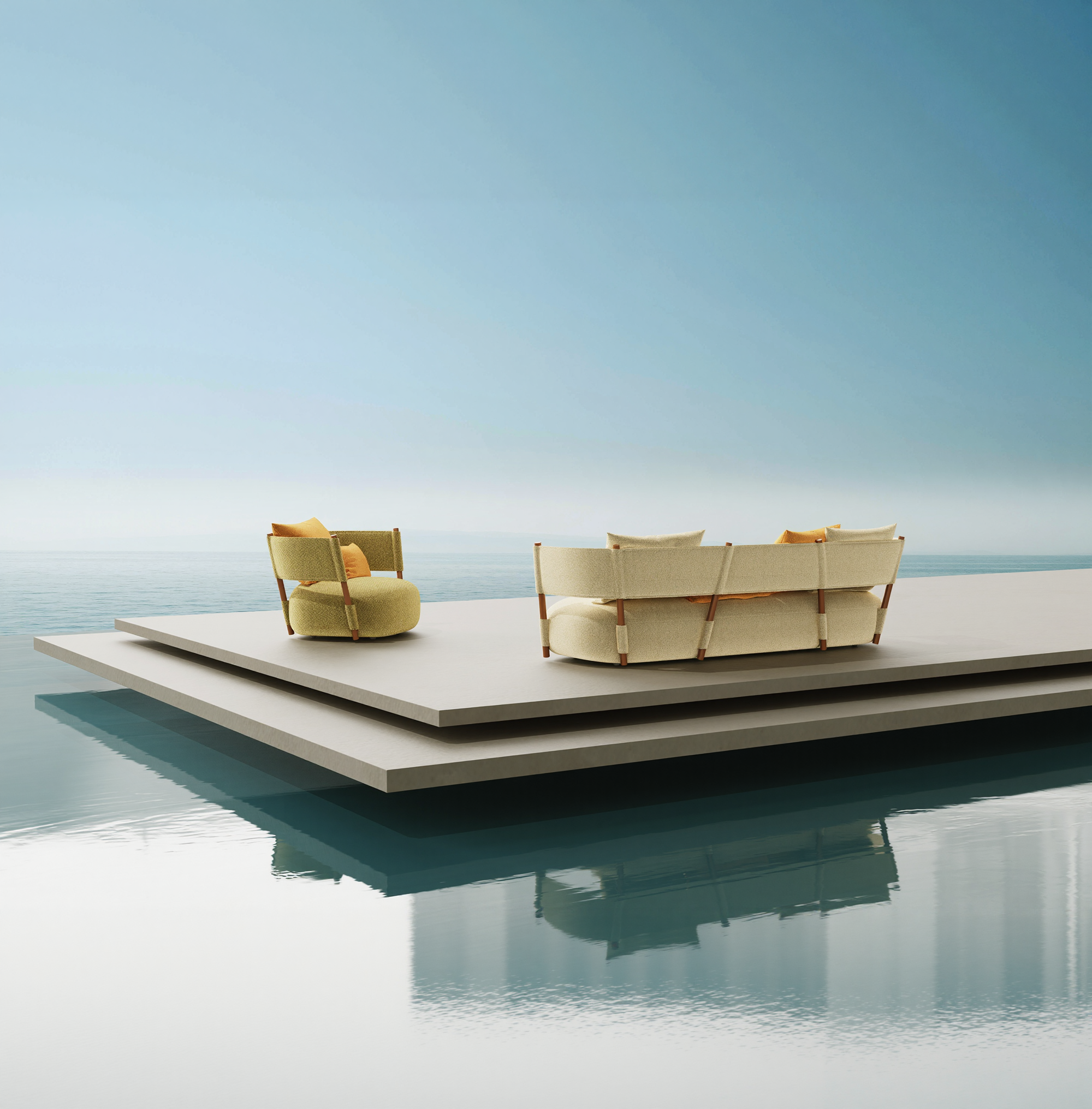 OVIOS Sail Sofa – Modern Minimalist Fabric Couch for Cozy Living Spaces