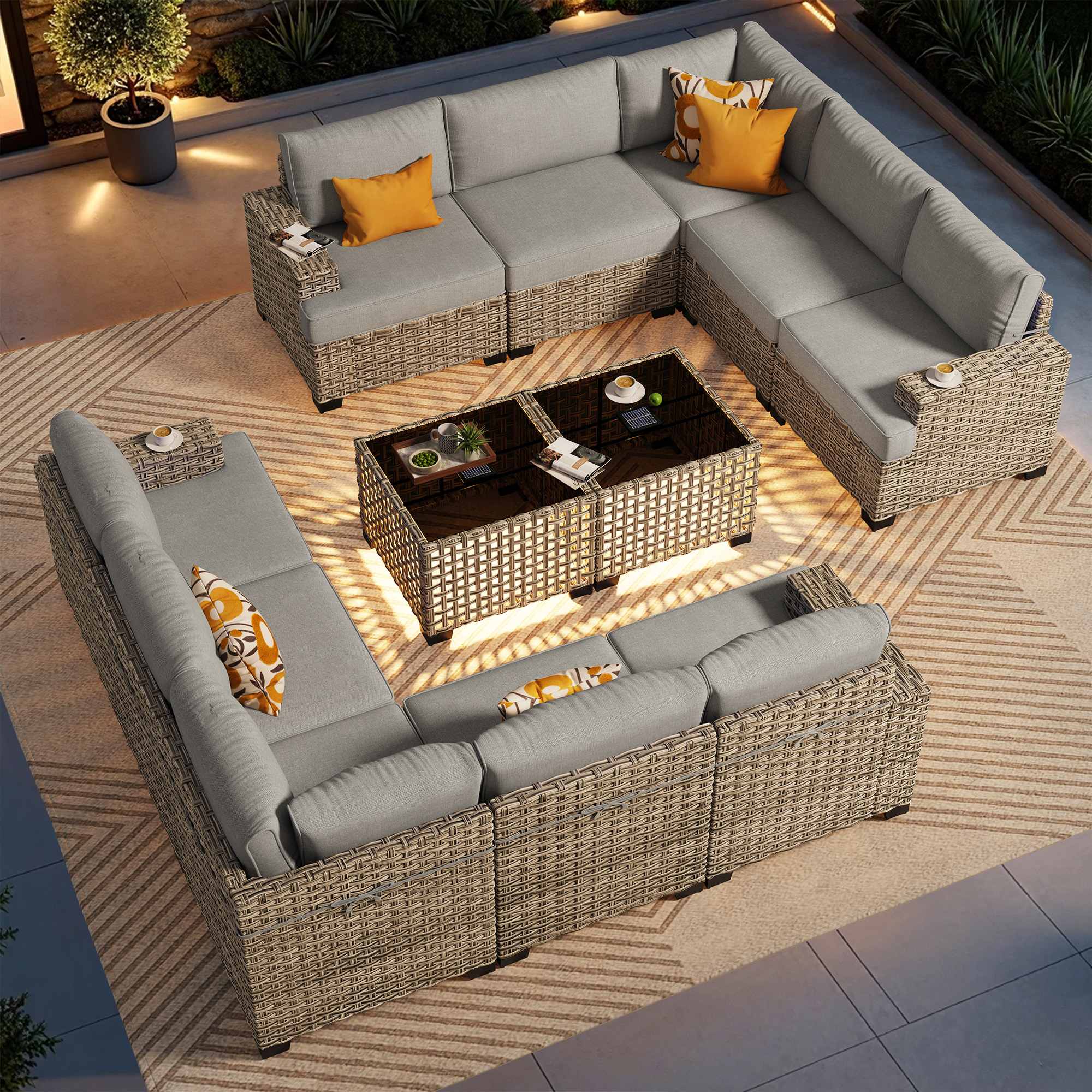 TBS Series - Sectional Patio Furniture Set 8-Piece