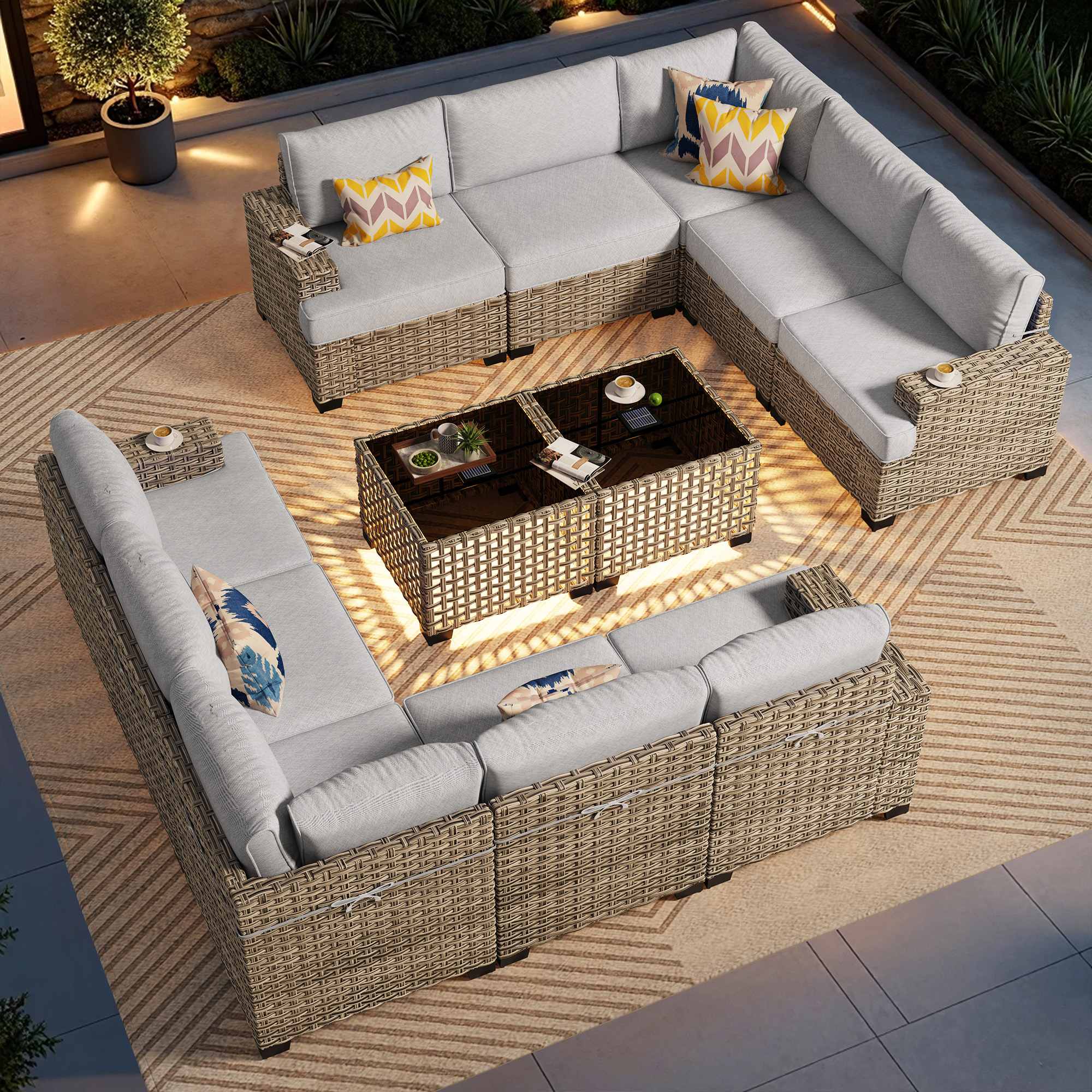 TBS Series - Sectional Patio Furniture Set 8-Piece