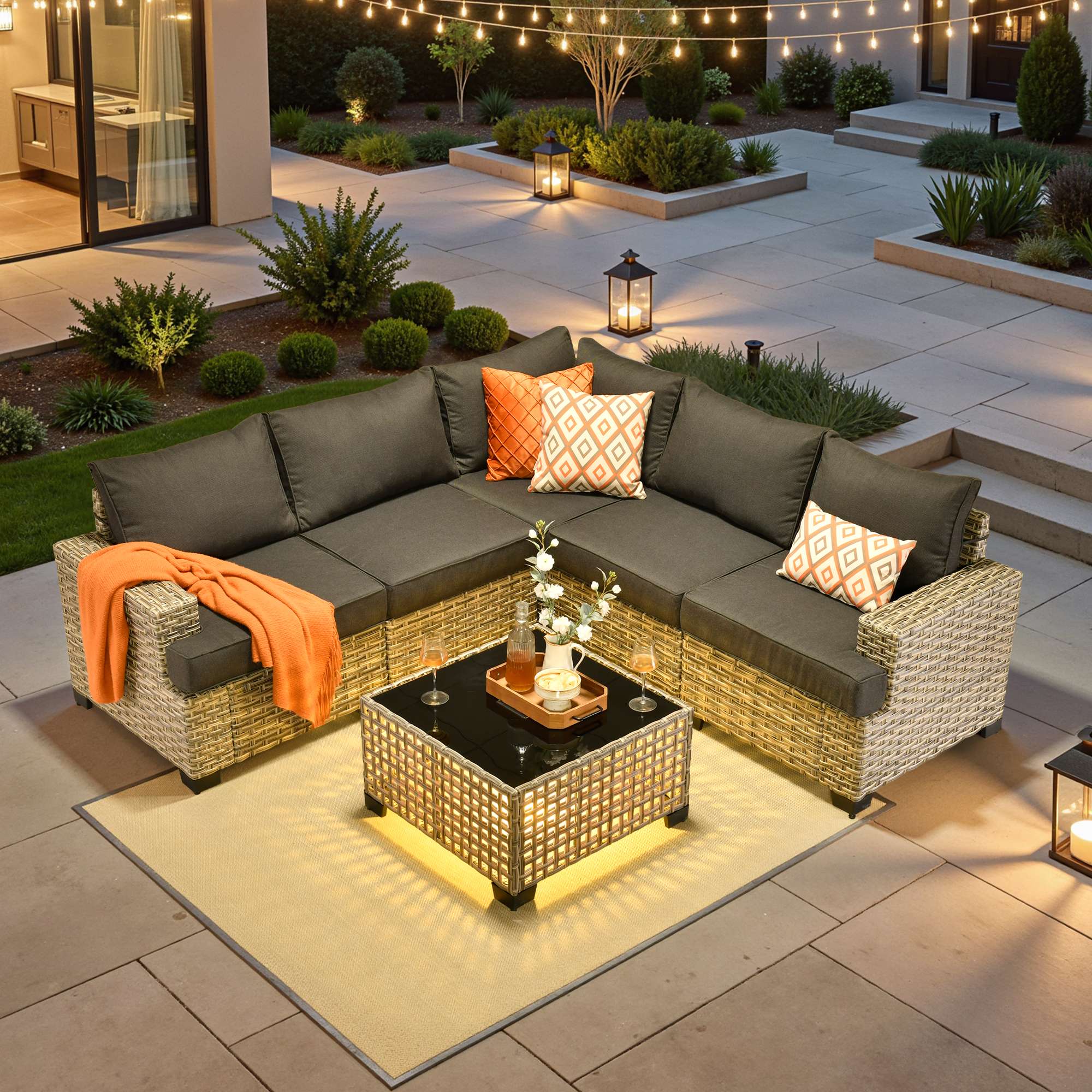 TBS Series - Sectional Patio Furniture Set 8-Piece