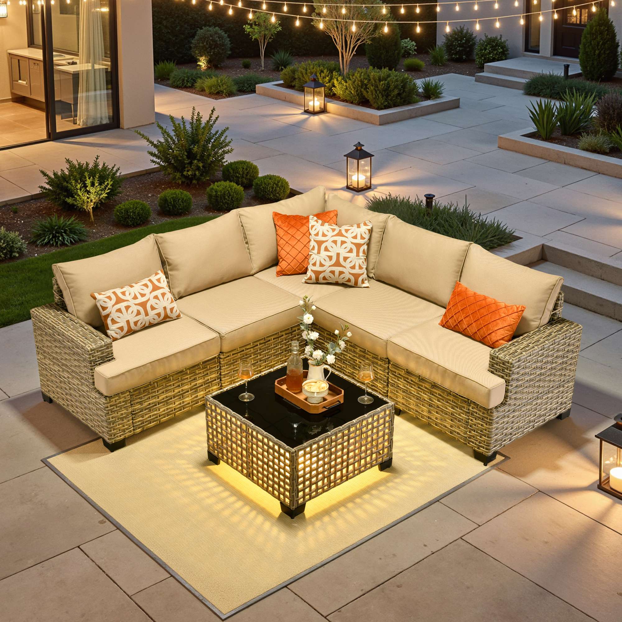 TBS Series - Sectional Patio Furniture Set 8-Piece