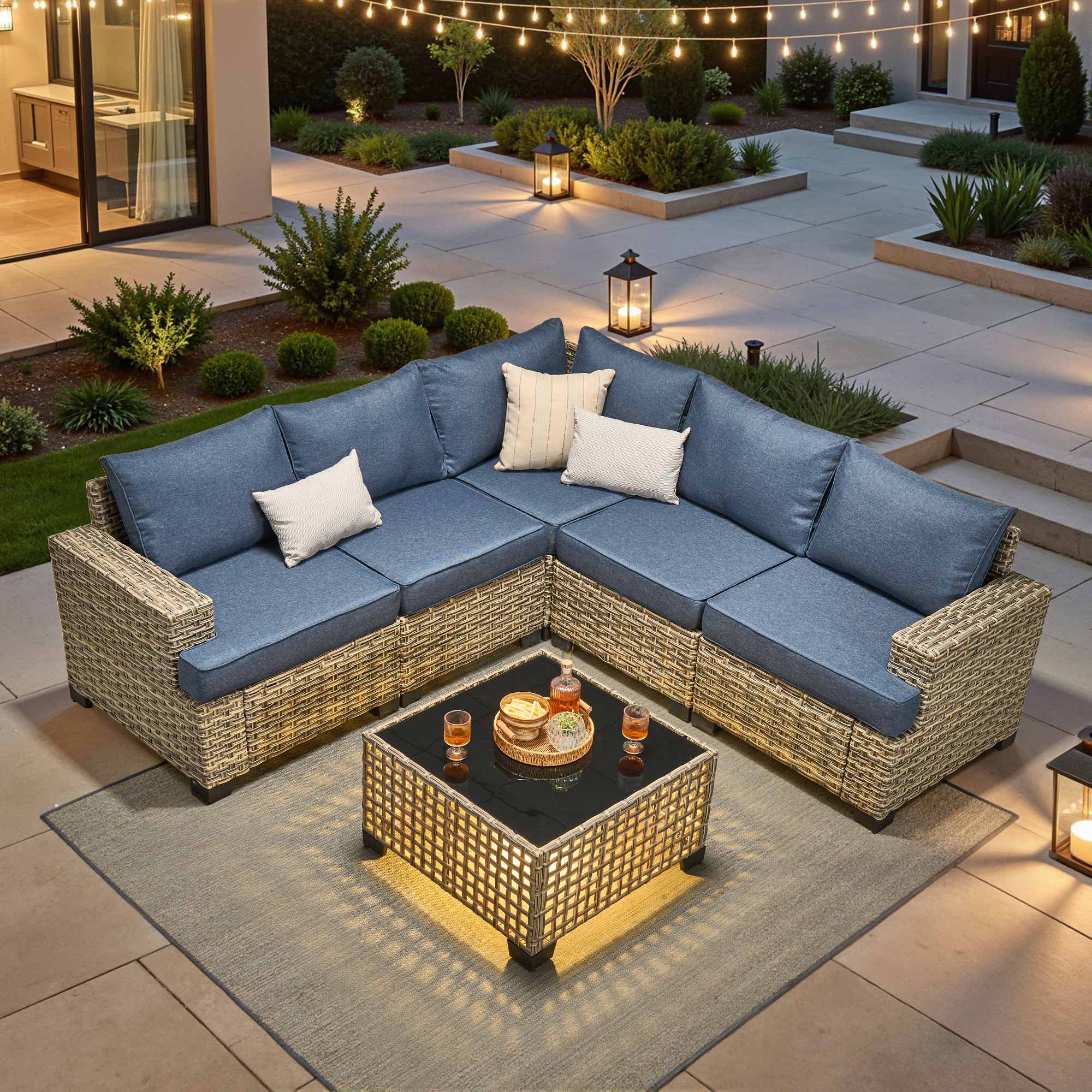 TBS Series - Sectional Patio Furniture Set 8-Piece