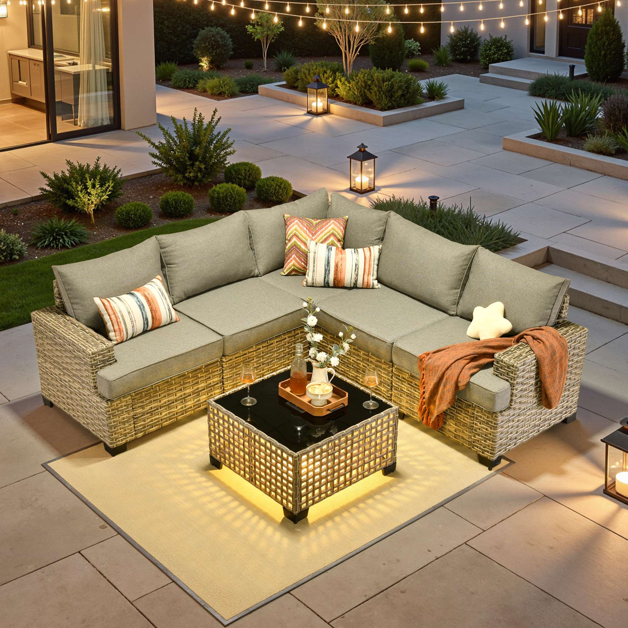 TBS Series - Sectional Patio Furniture Set 8-Piece