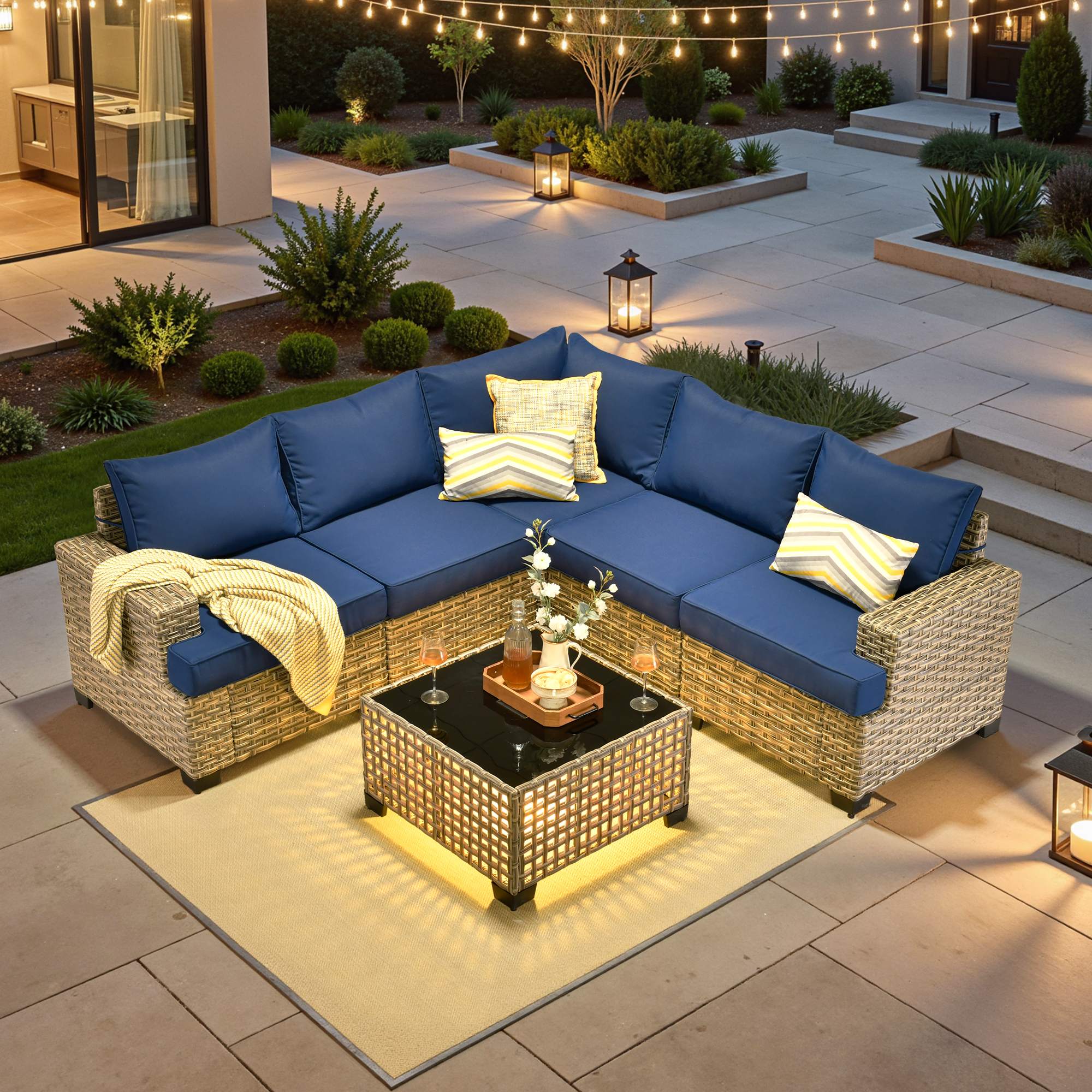 TBS Series - Sectional Patio Furniture Set 8-Piece