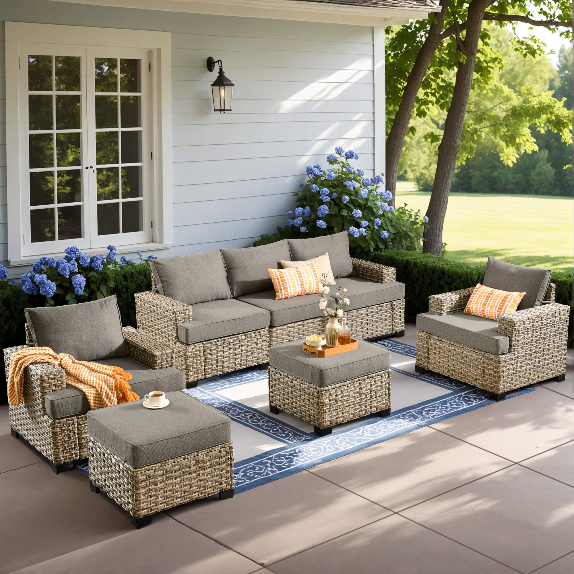 TBS Series - Sectional Patio Furniture Set 8-Piece
