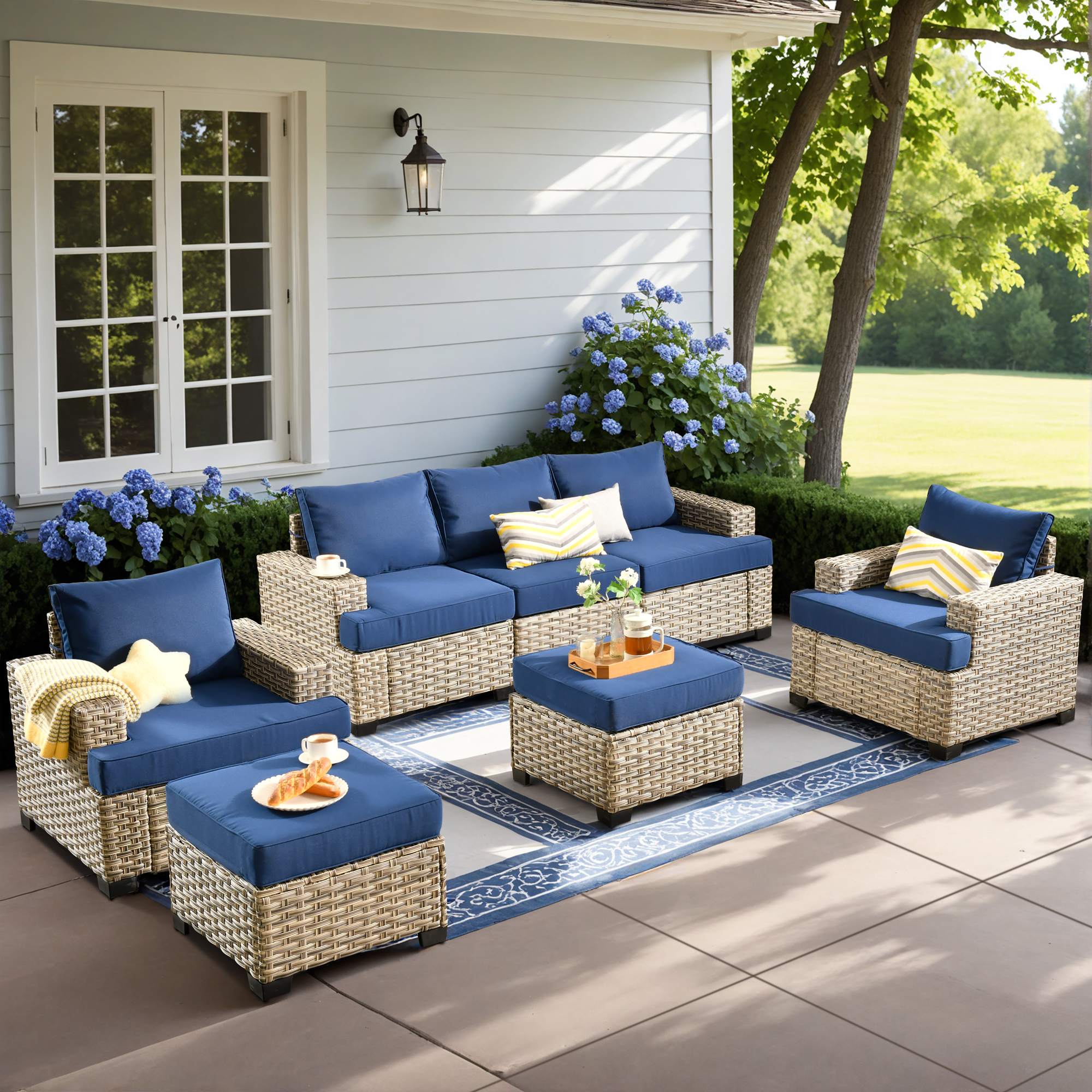 TBS Series - Sectional Patio Furniture Set 8-Piece