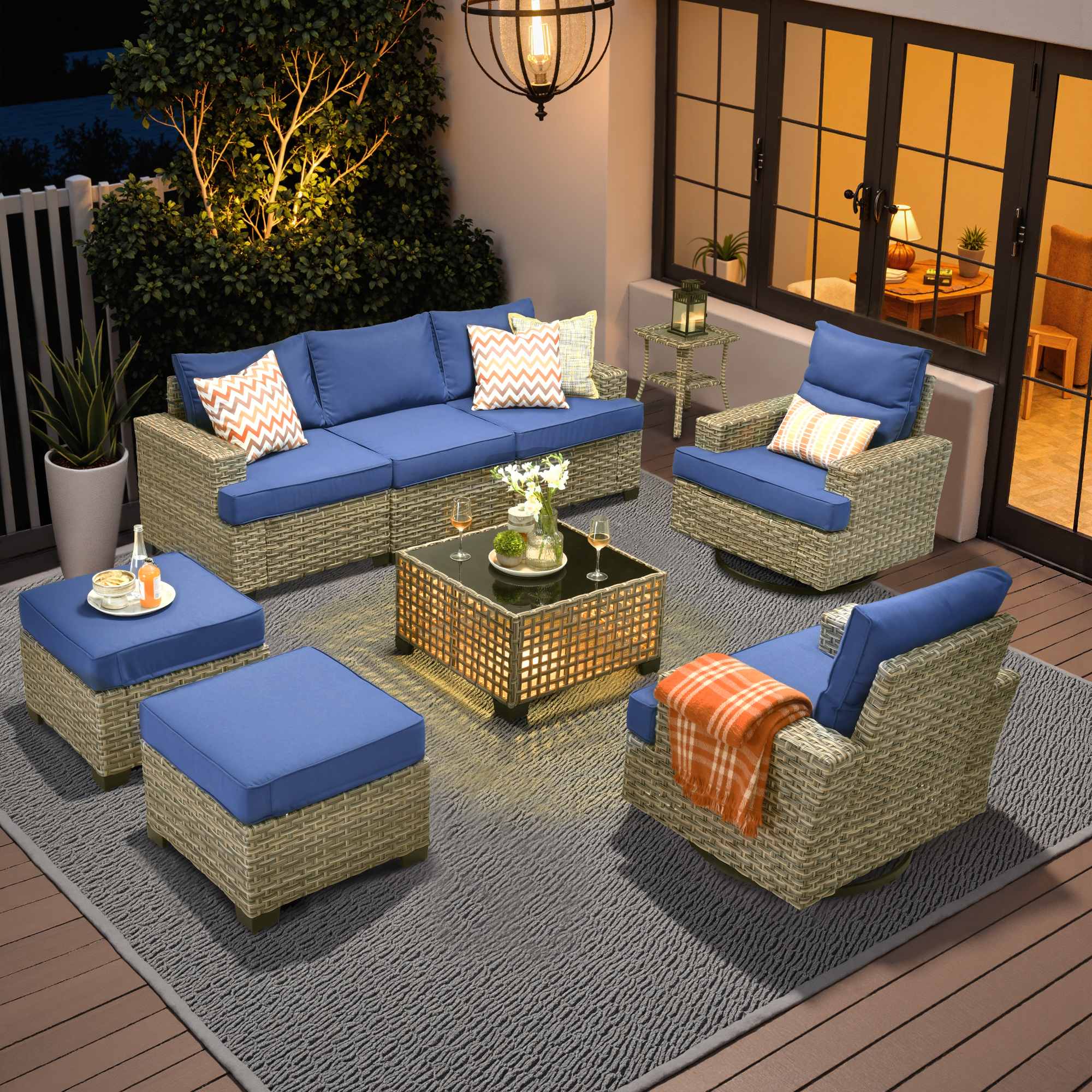TBS Series - Sectional Patio Furniture Set 8-Piece