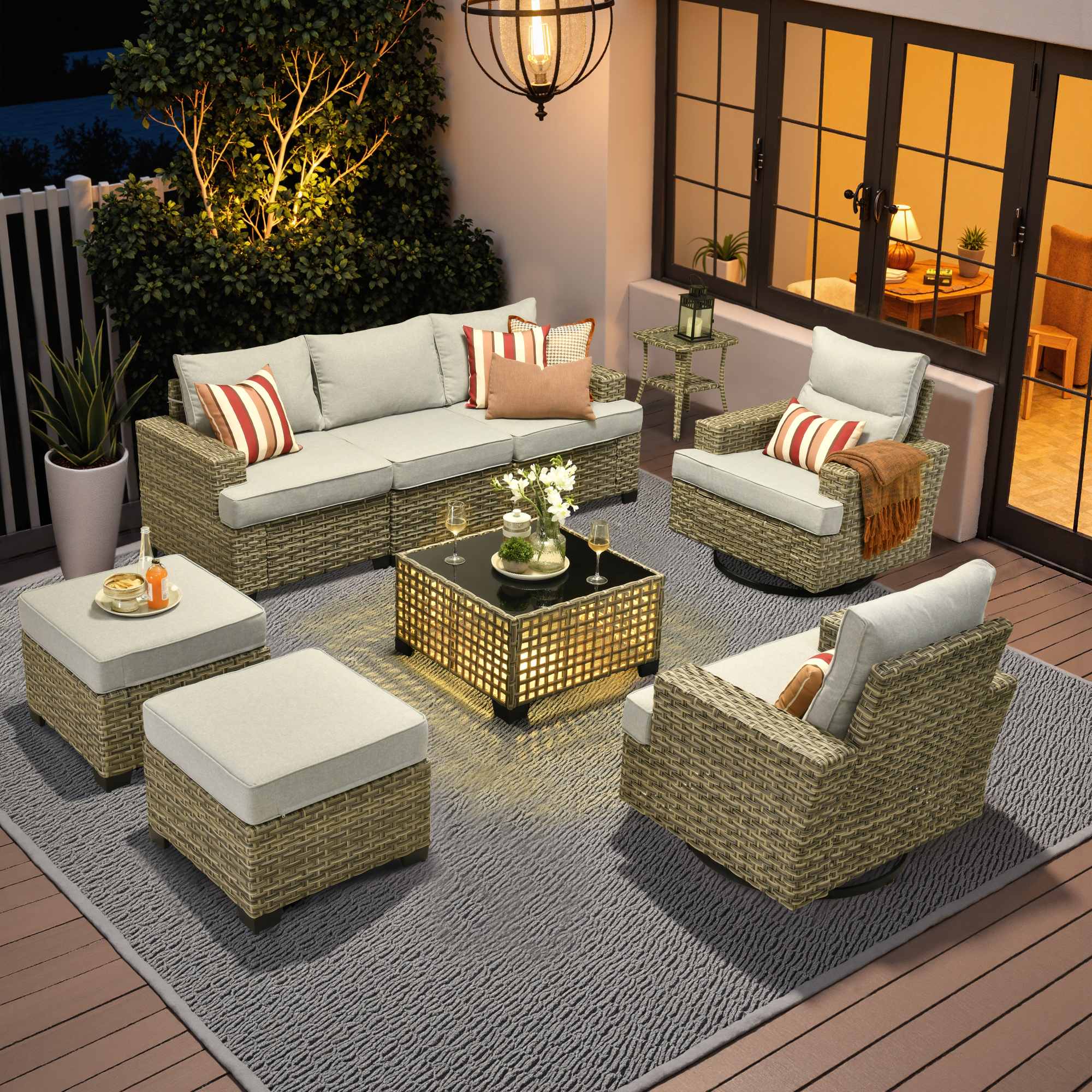 TBS Series - Sectional Patio Furniture Set 8-Piece