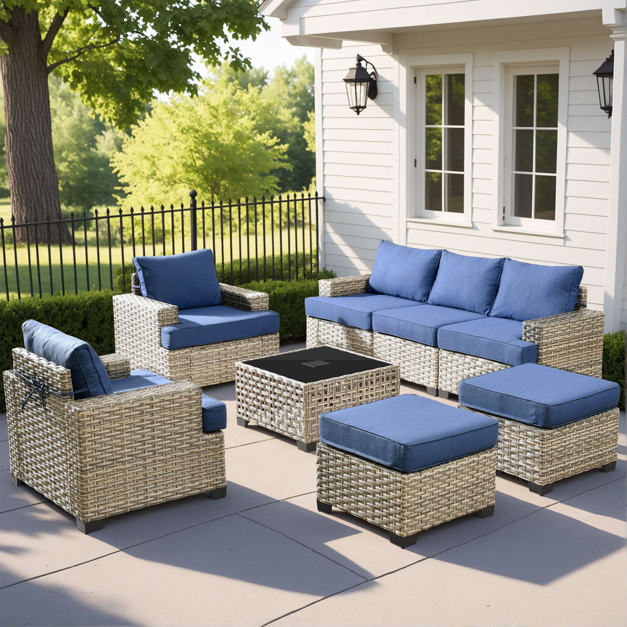 TBS Series - Sectional Patio Furniture Set 8-Piece