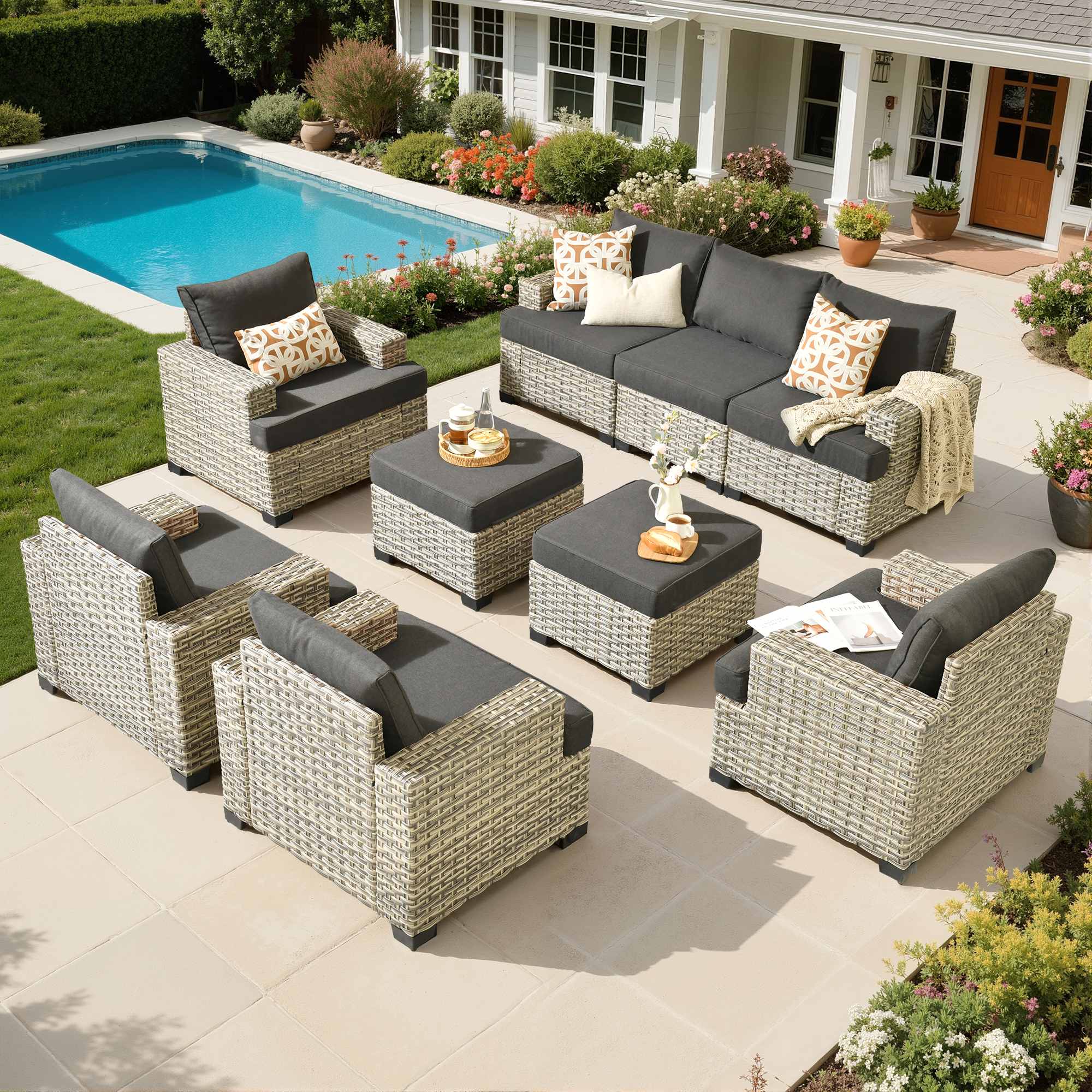 TBS Series - Sectional Patio Furniture Set 8-Piece