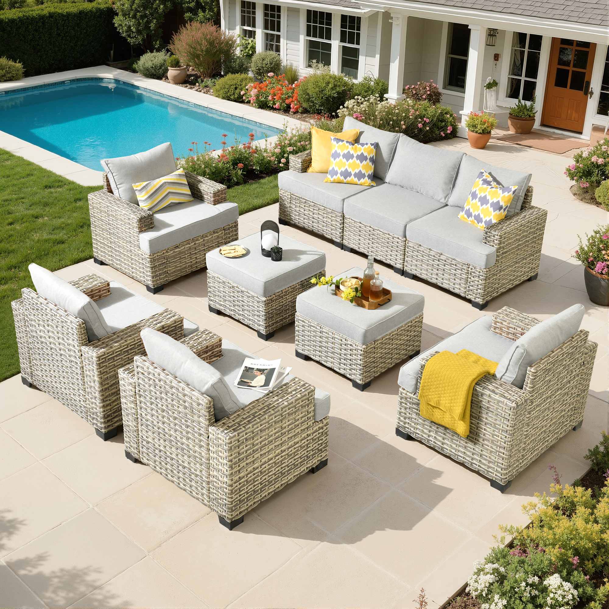 TBS Series - Sectional Patio Furniture Set 8-Piece