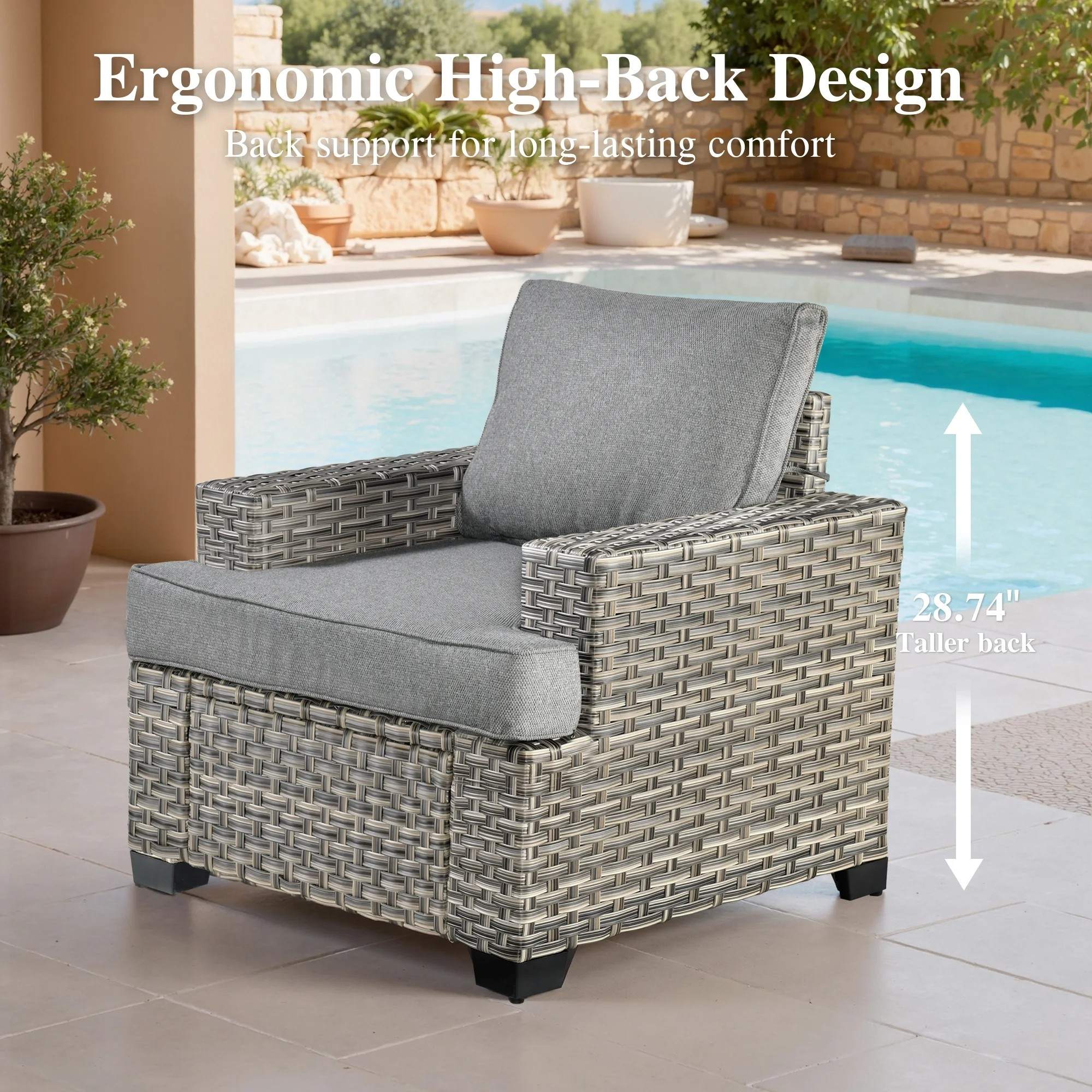 TBS Series - Sectional Patio Furniture Set 8-Piece