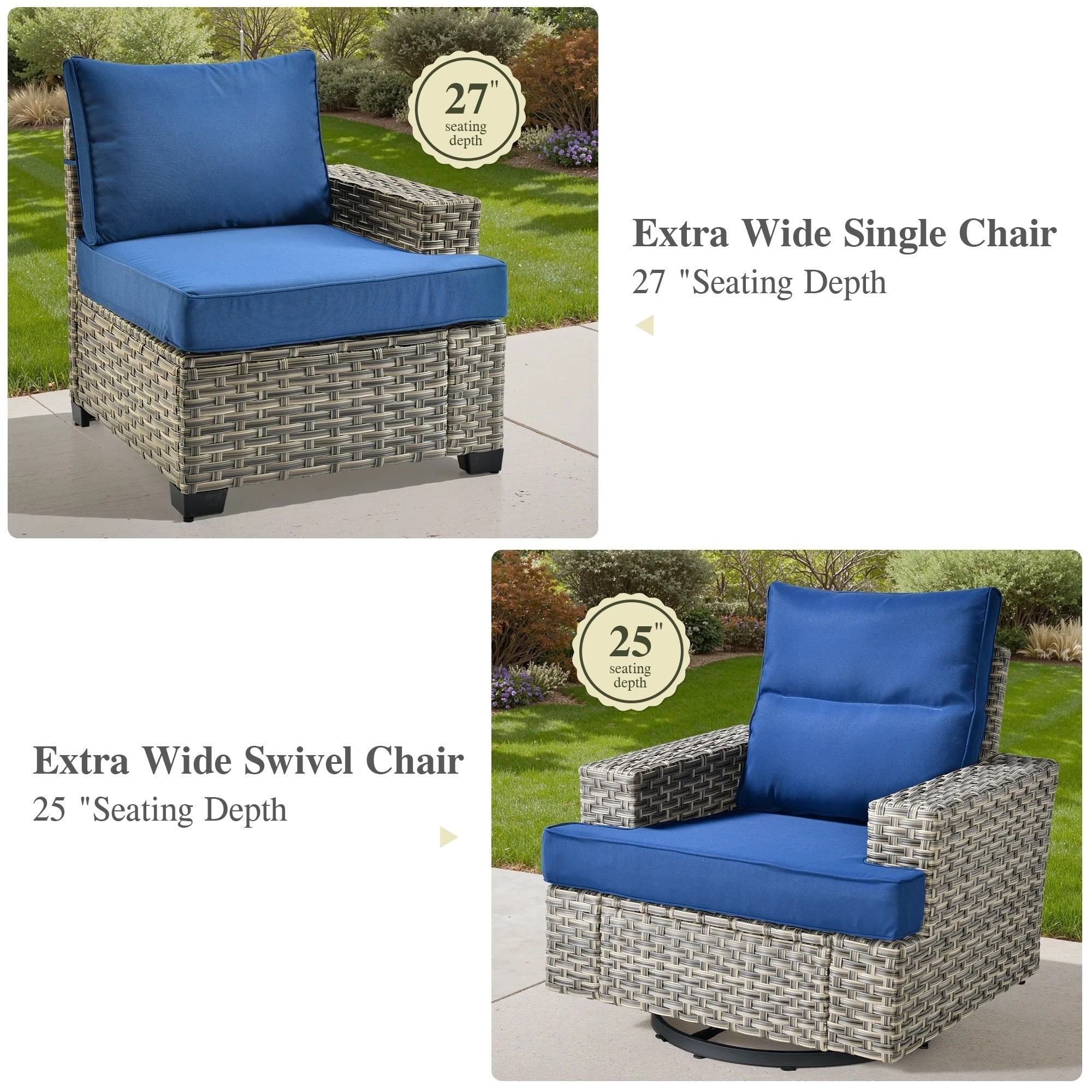 TBS Series - Sectional Patio Furniture Set 8-Piece