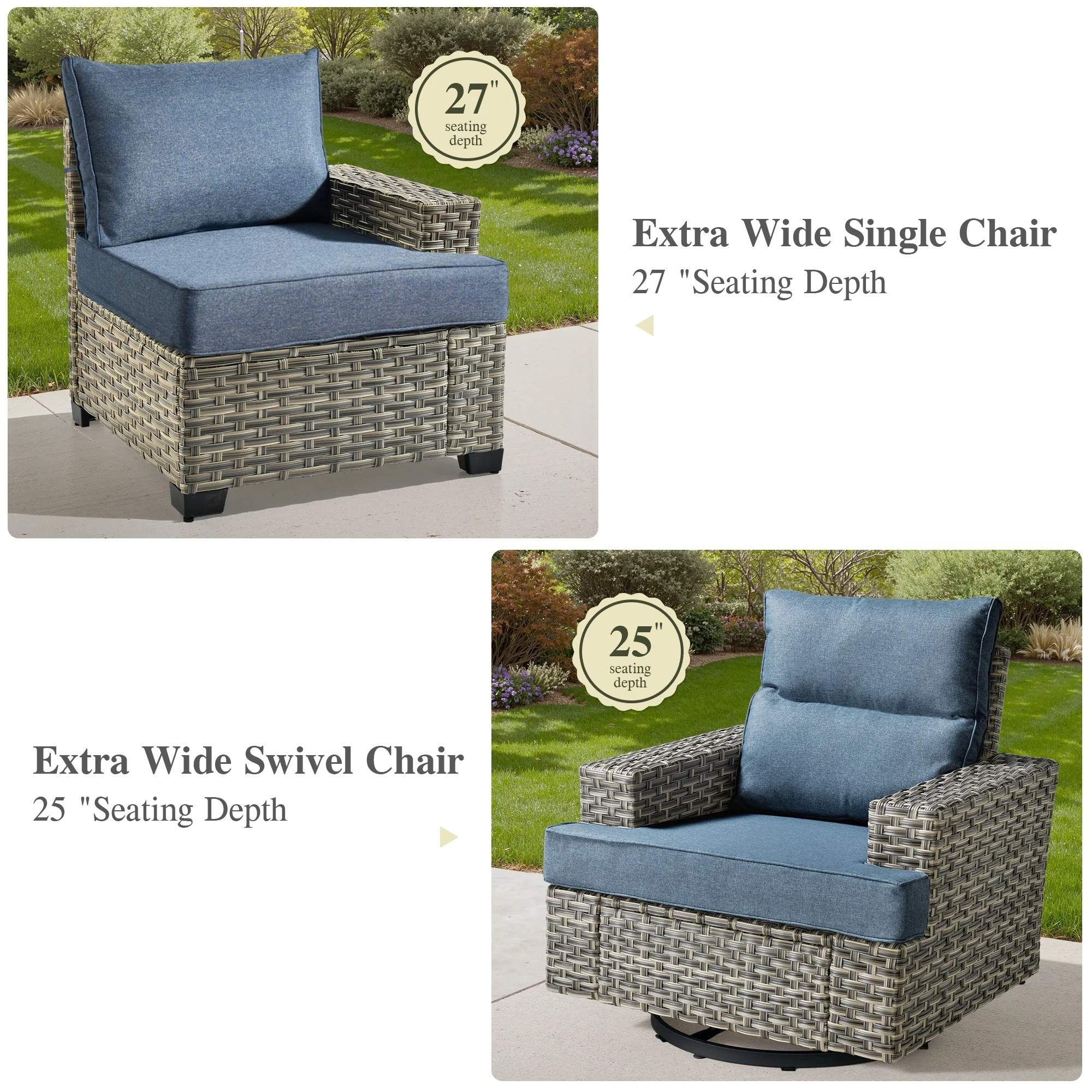 TBS Series - Sectional Patio Furniture Set 8-Piece