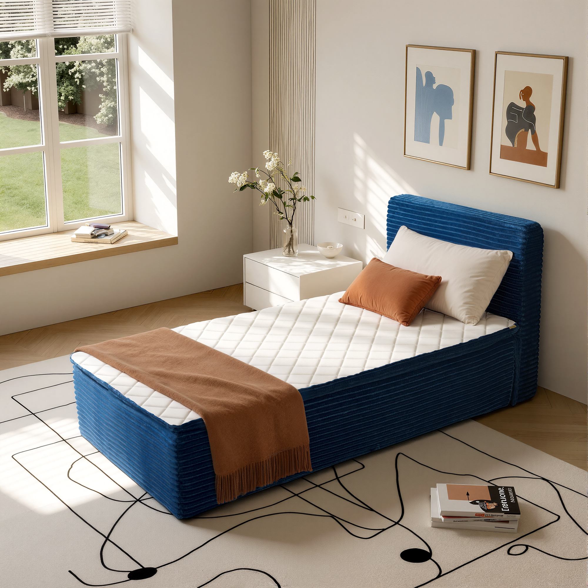 OVIOS Compressed Bed – No Assembly, Space-Saving Solution for Home & Guest Rooms