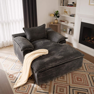 OVIOS 67" Boneless Lounge Chaise with Cloud Plush Sofa Bed, No Assembly Required