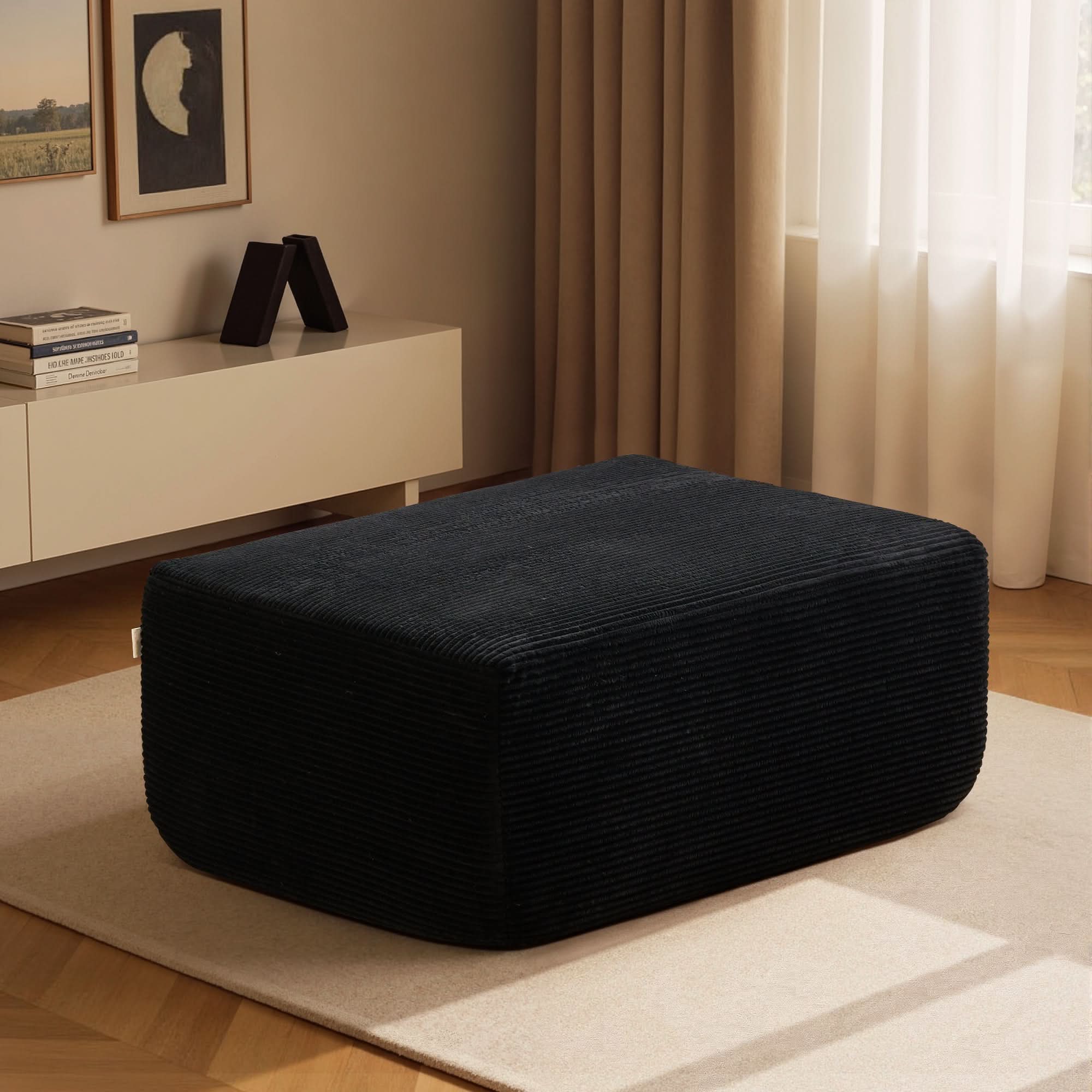 OVIOS 104-inch L-Shaped Sectional Sofa Ottoman