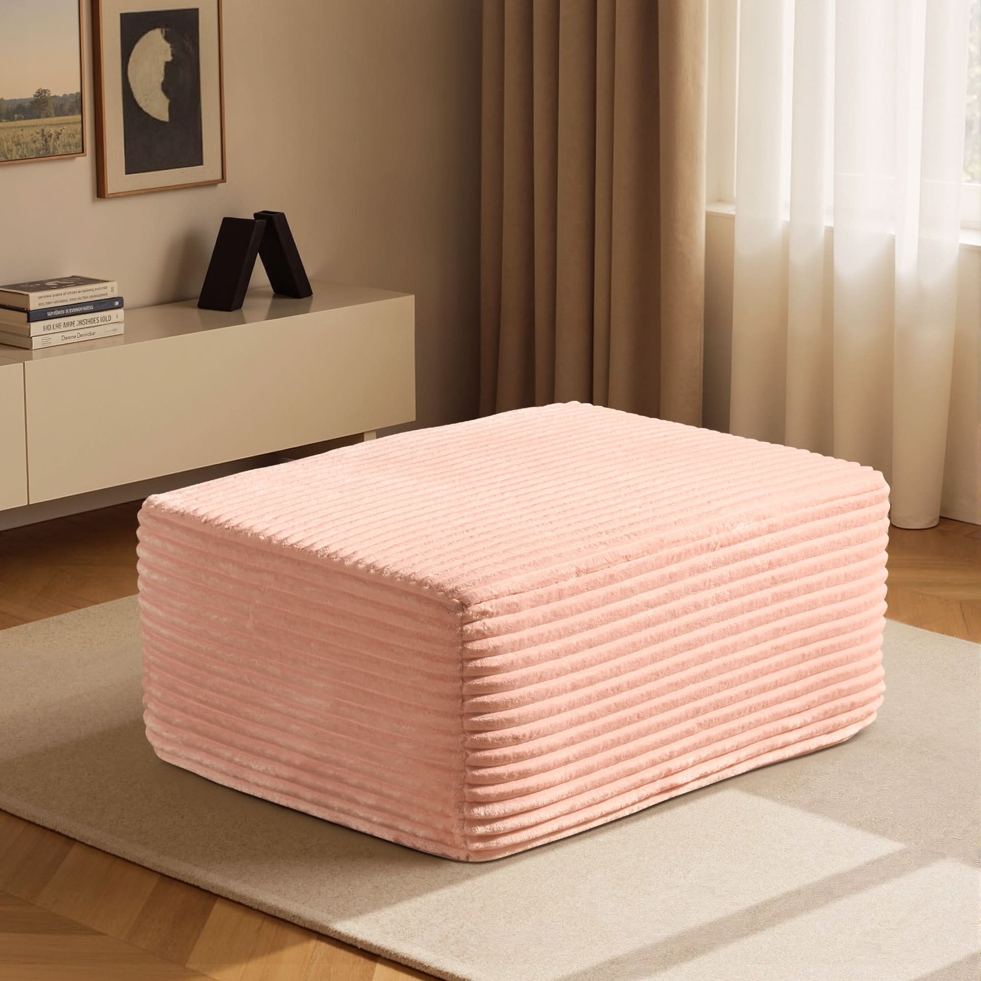 OVIOS 104-inch L-Shaped Sectional Sofa Ottoman