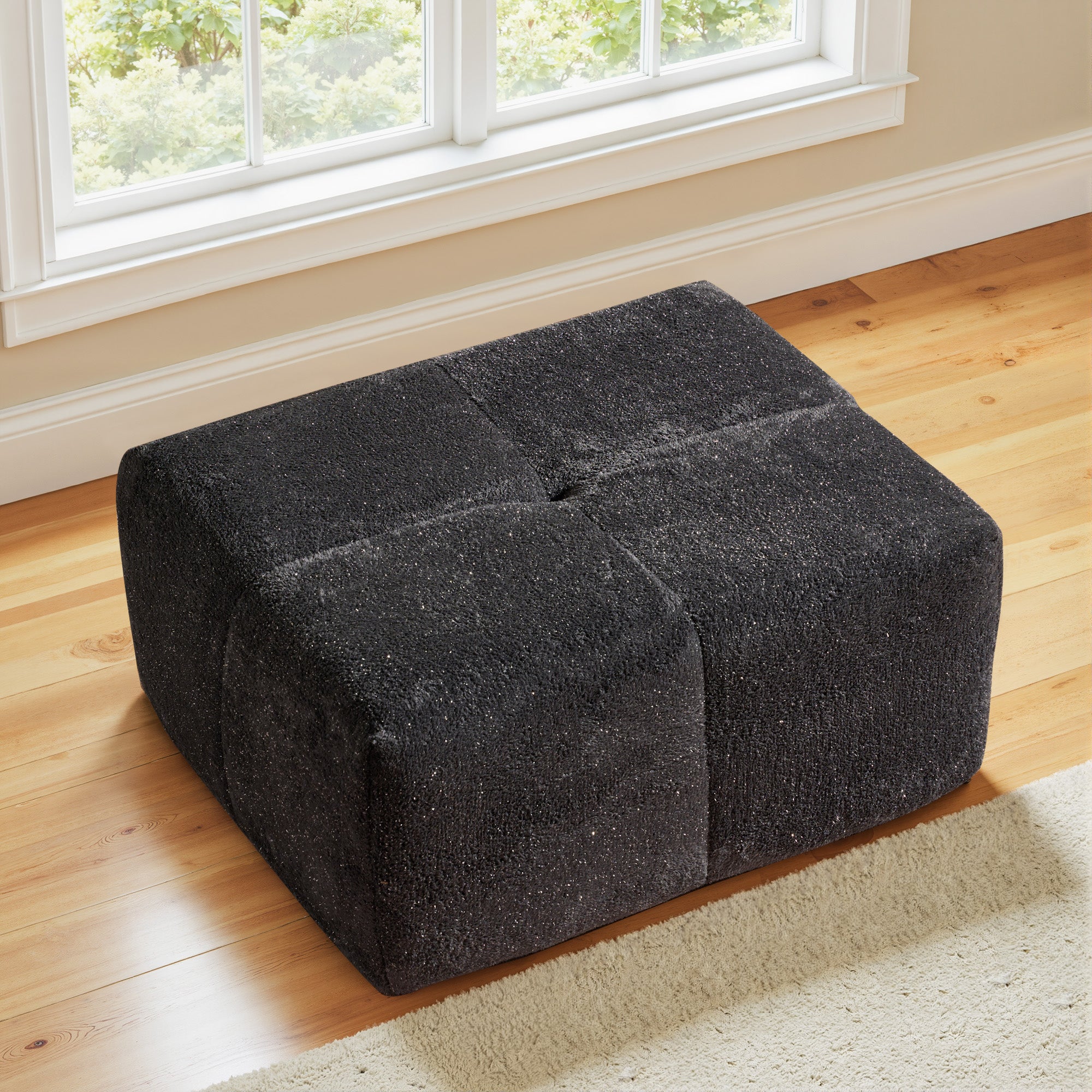 OVIOS 114-inch L-Shaped Sectional Sofa Ottoman