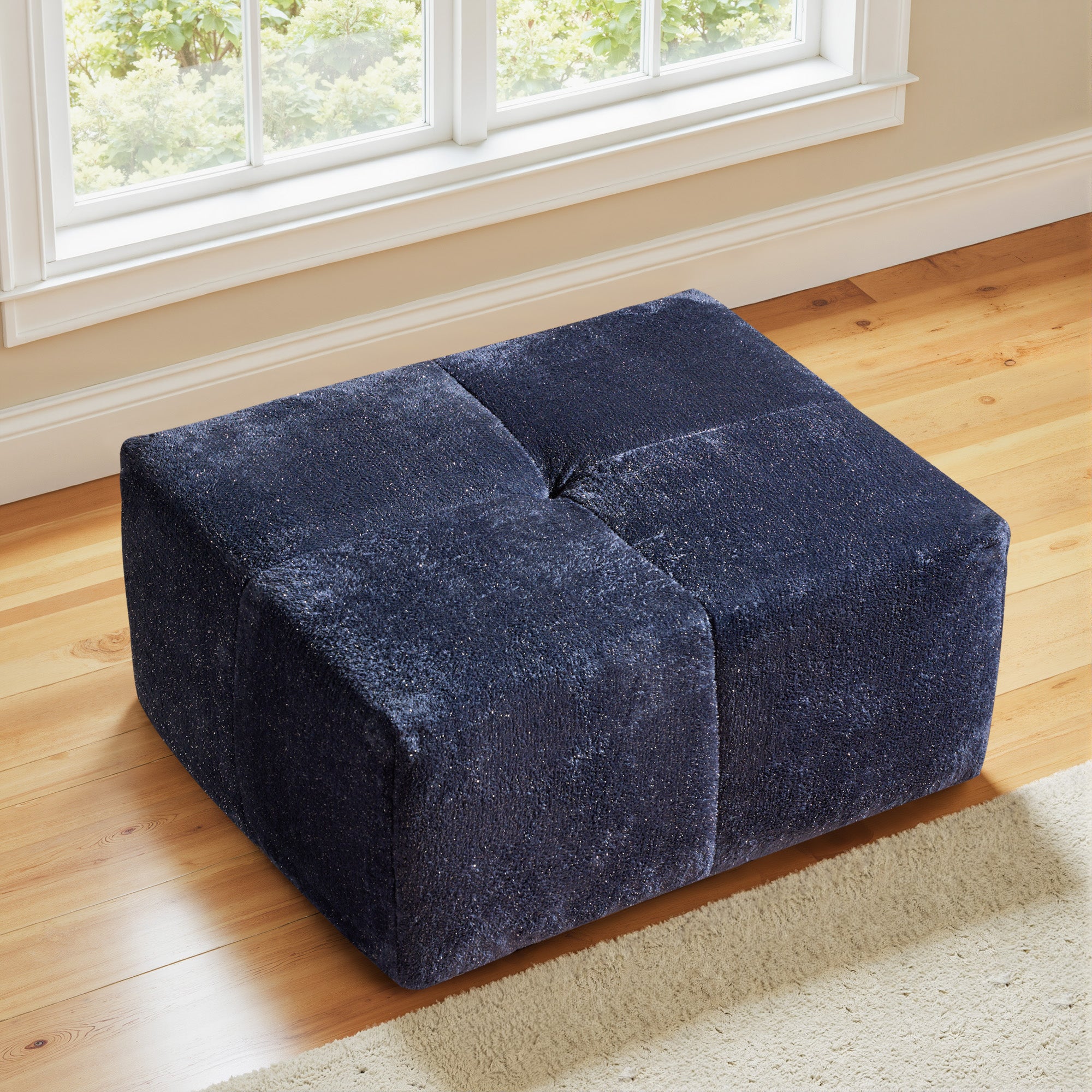 OVIOS 114-inch L-Shaped Sectional Sofa Ottoman