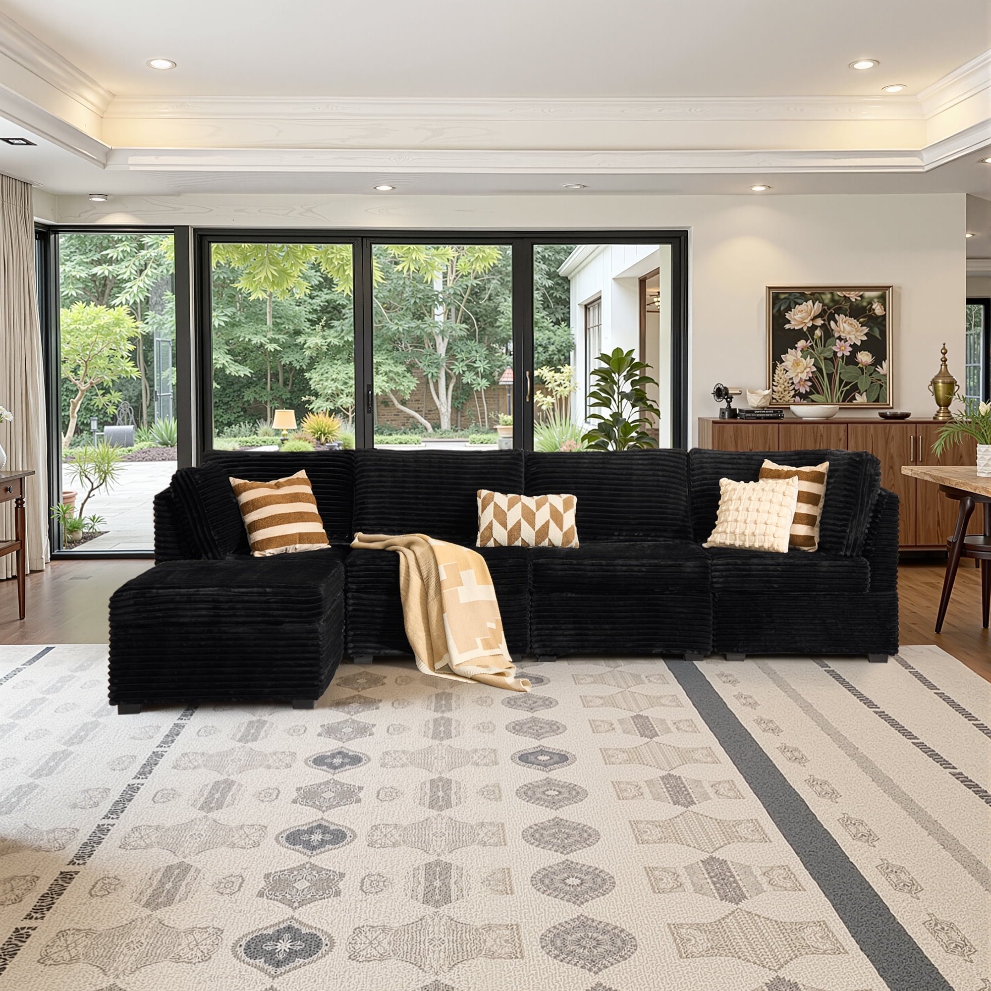 OVIOS Modular Sectional Sofa Couch with Oversized Chaise