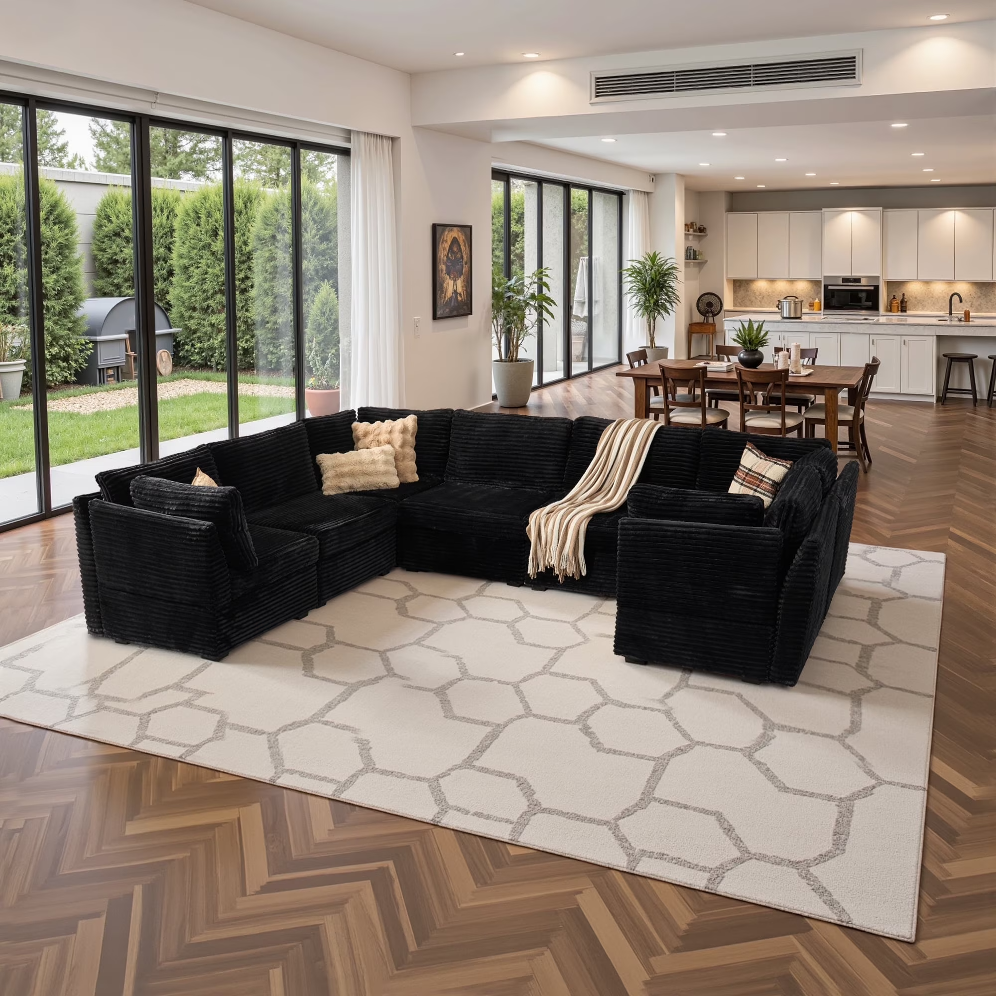 OVIOS Modular Sectional Sofa Couch with Oversized Chaise