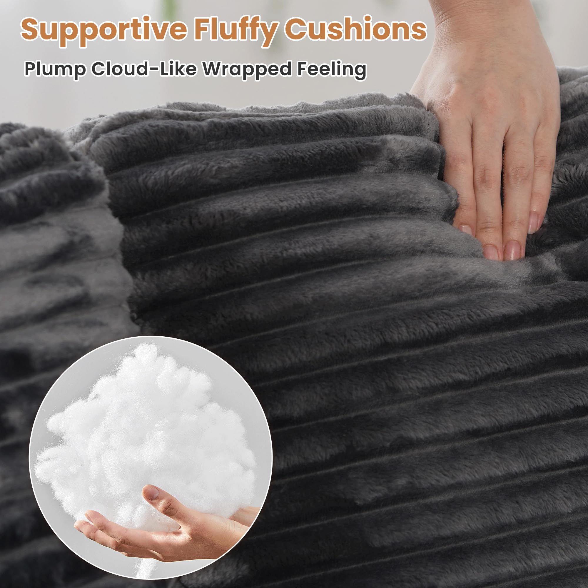 OVIOS Modular Sectional Sofa Couch with Oversized Chaise