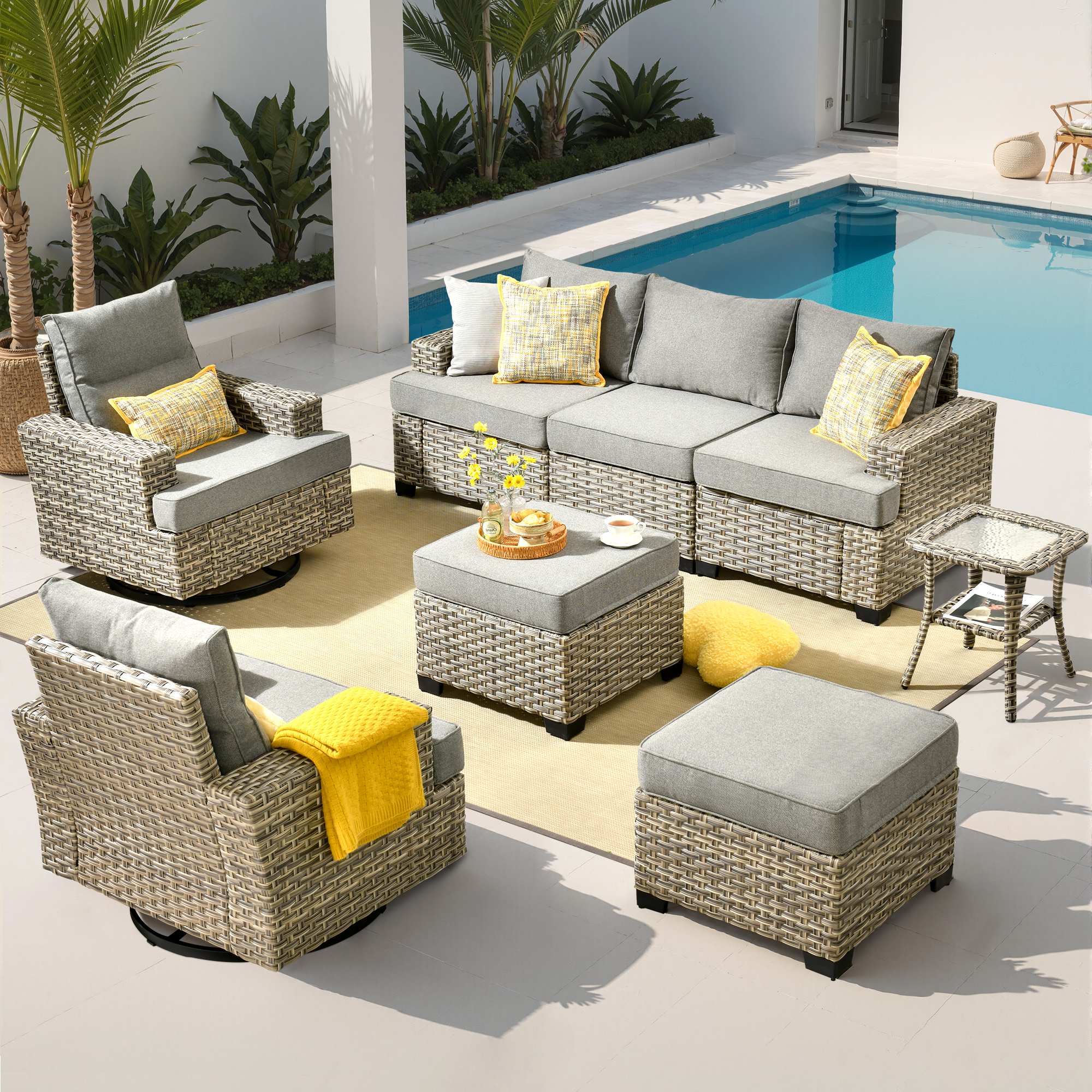 TBS Series - Sectional Patio Furniture Set 8-Piece