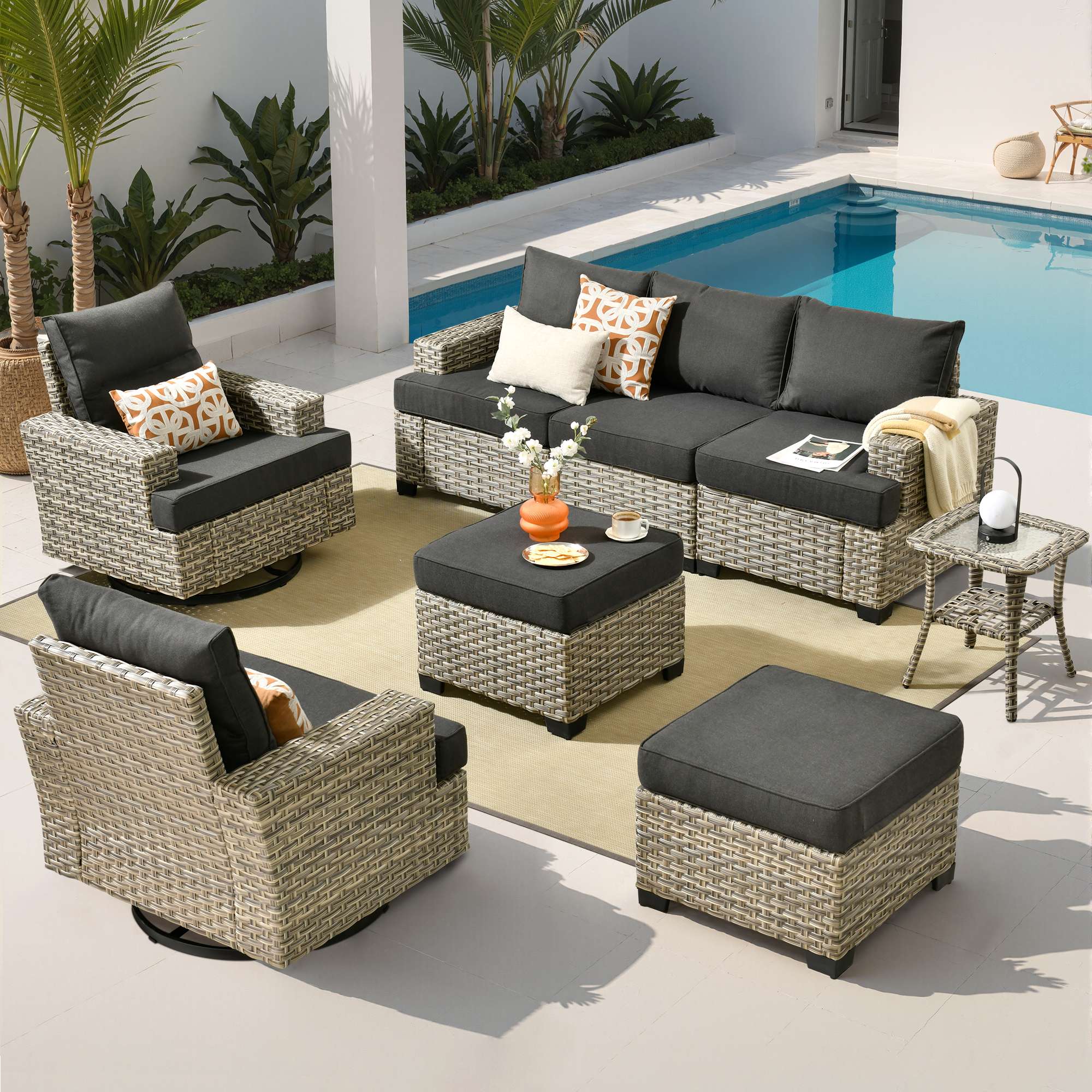 TBS Series - Sectional Patio Furniture Set 8-Piece