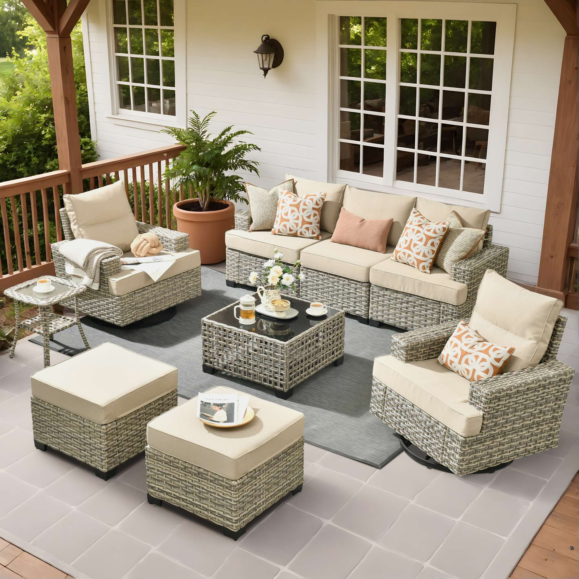 TBS Series - Sectional Patio Furniture Set 8-Piece