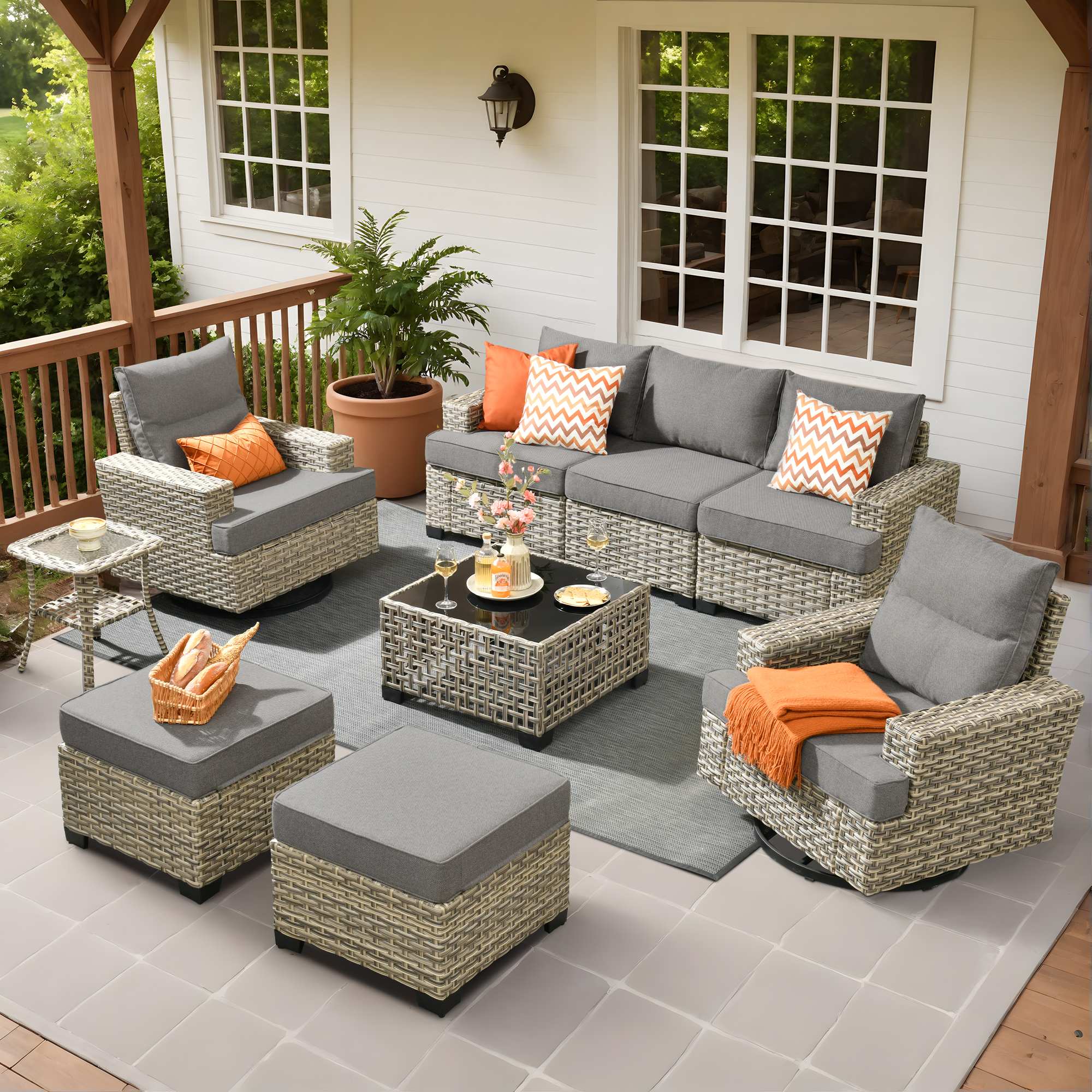 TBS Series - Sectional Patio Furniture Set 8-Piece
