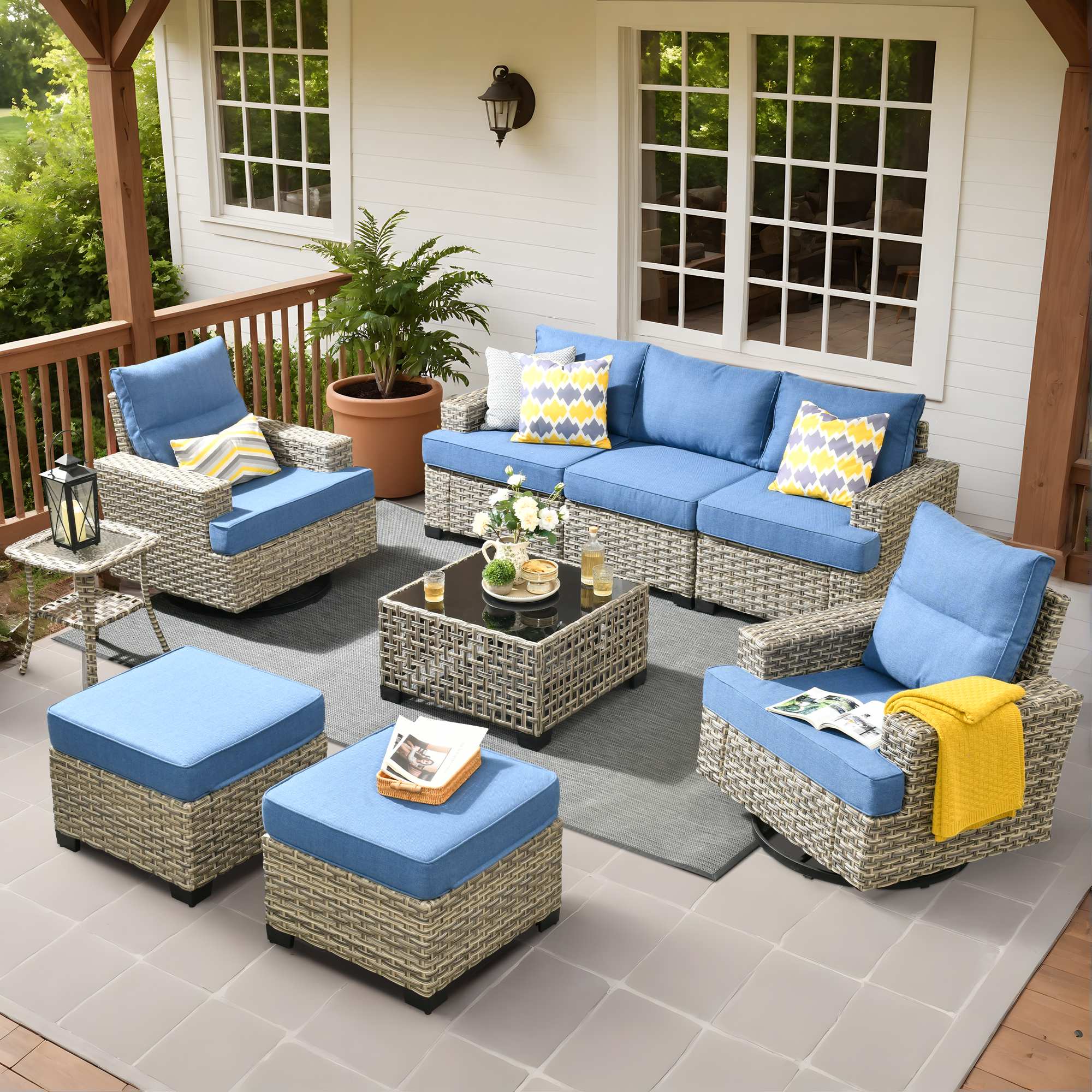 TBS Series - Sectional Patio Furniture Set 8-Piece