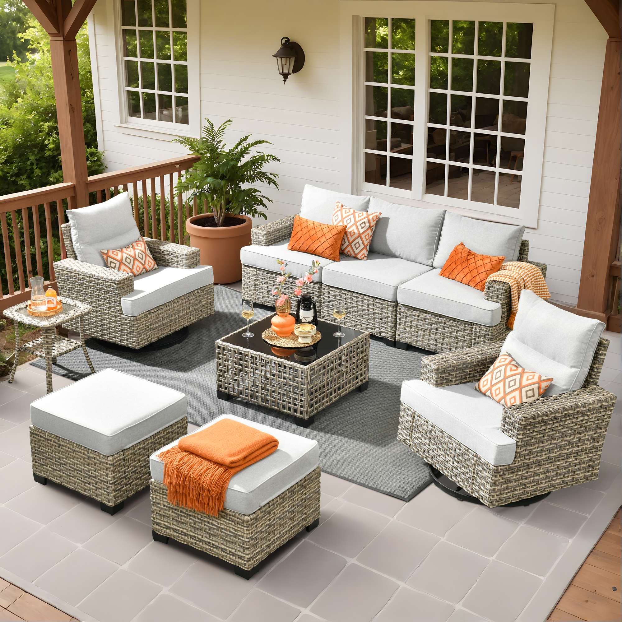 TBS Series - Sectional Patio Furniture Set 8-Piece