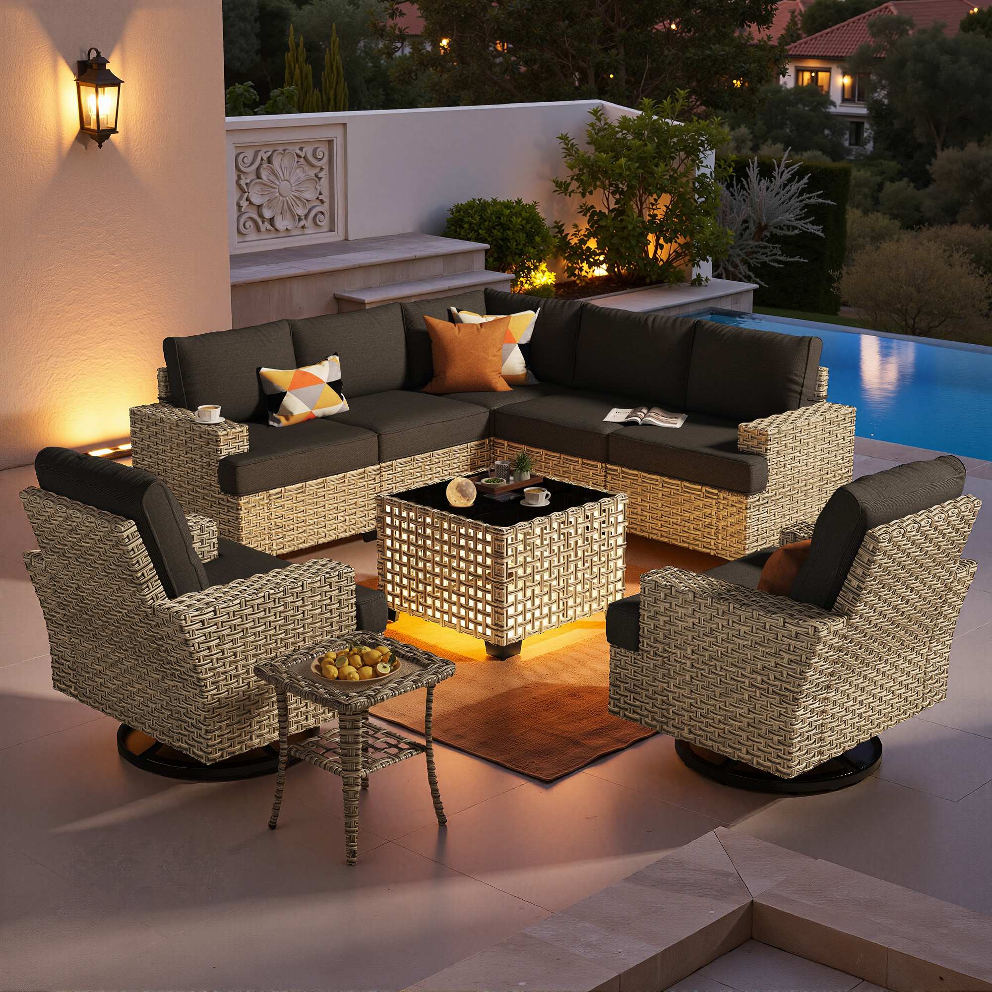 TBS Series - Sectional Patio Furniture Set 8-Piece