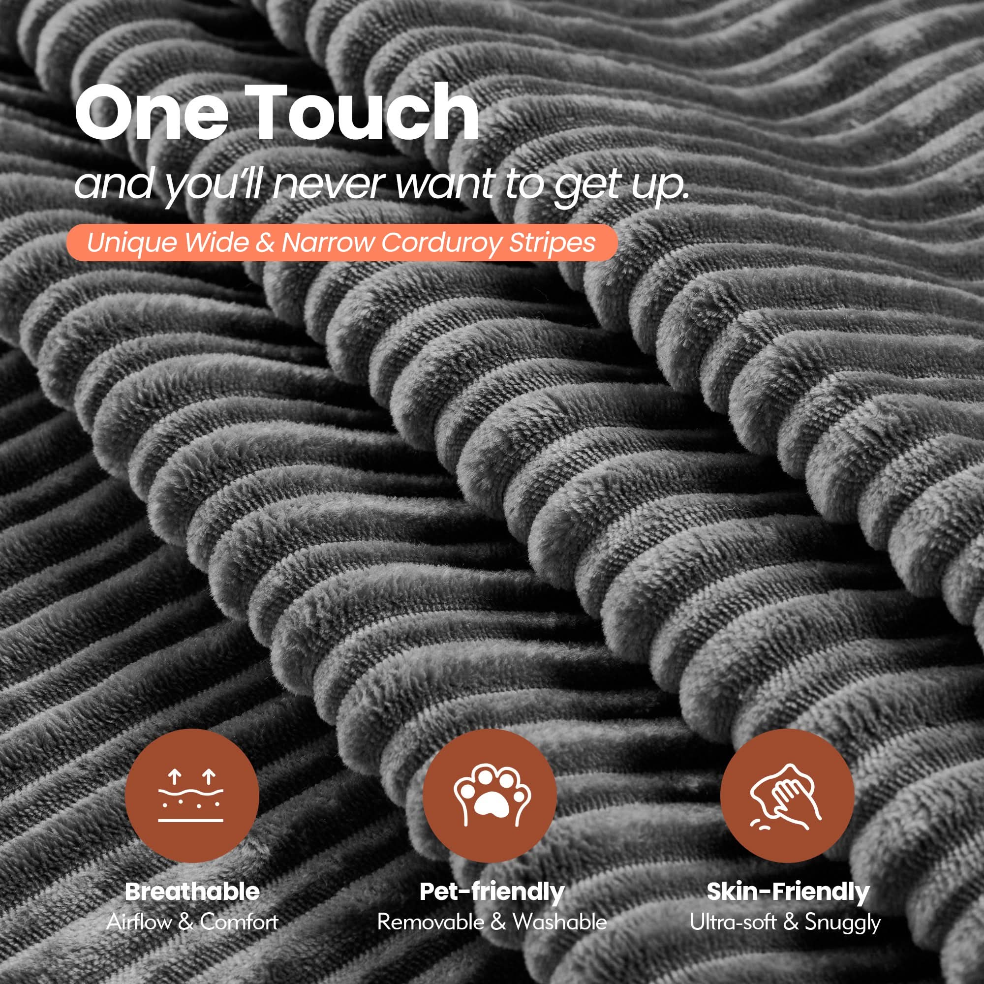 Grey Corduroy Fabric