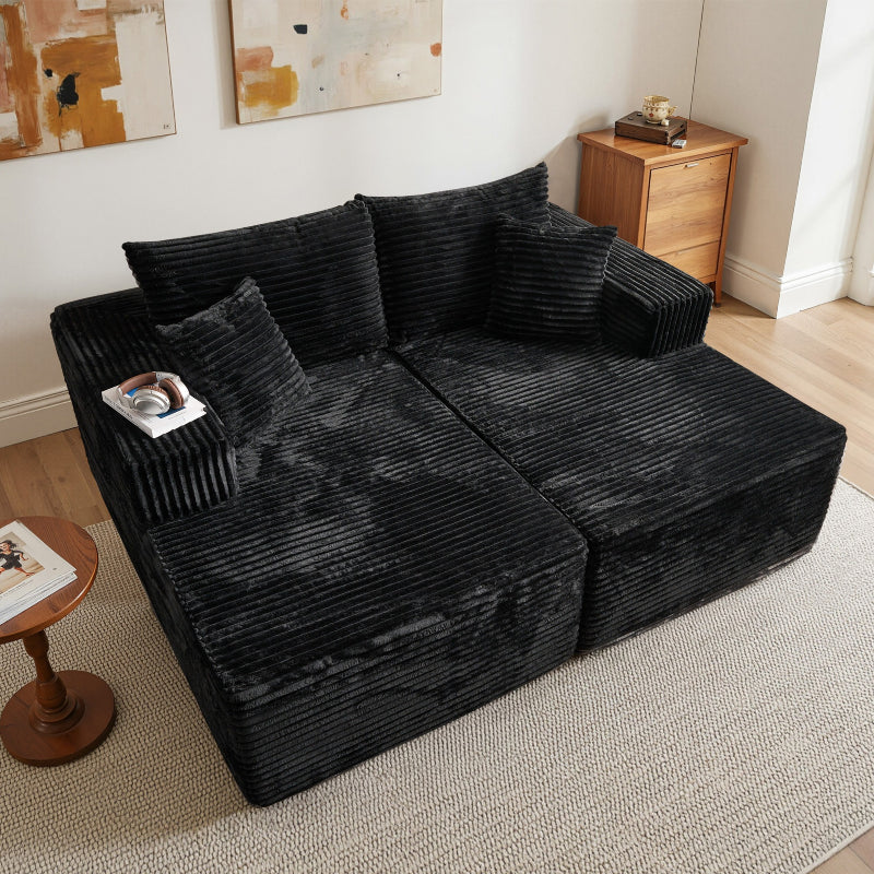 OVIOS 81" Boneless Sofa, Sleeper Couch, No Assembly Required